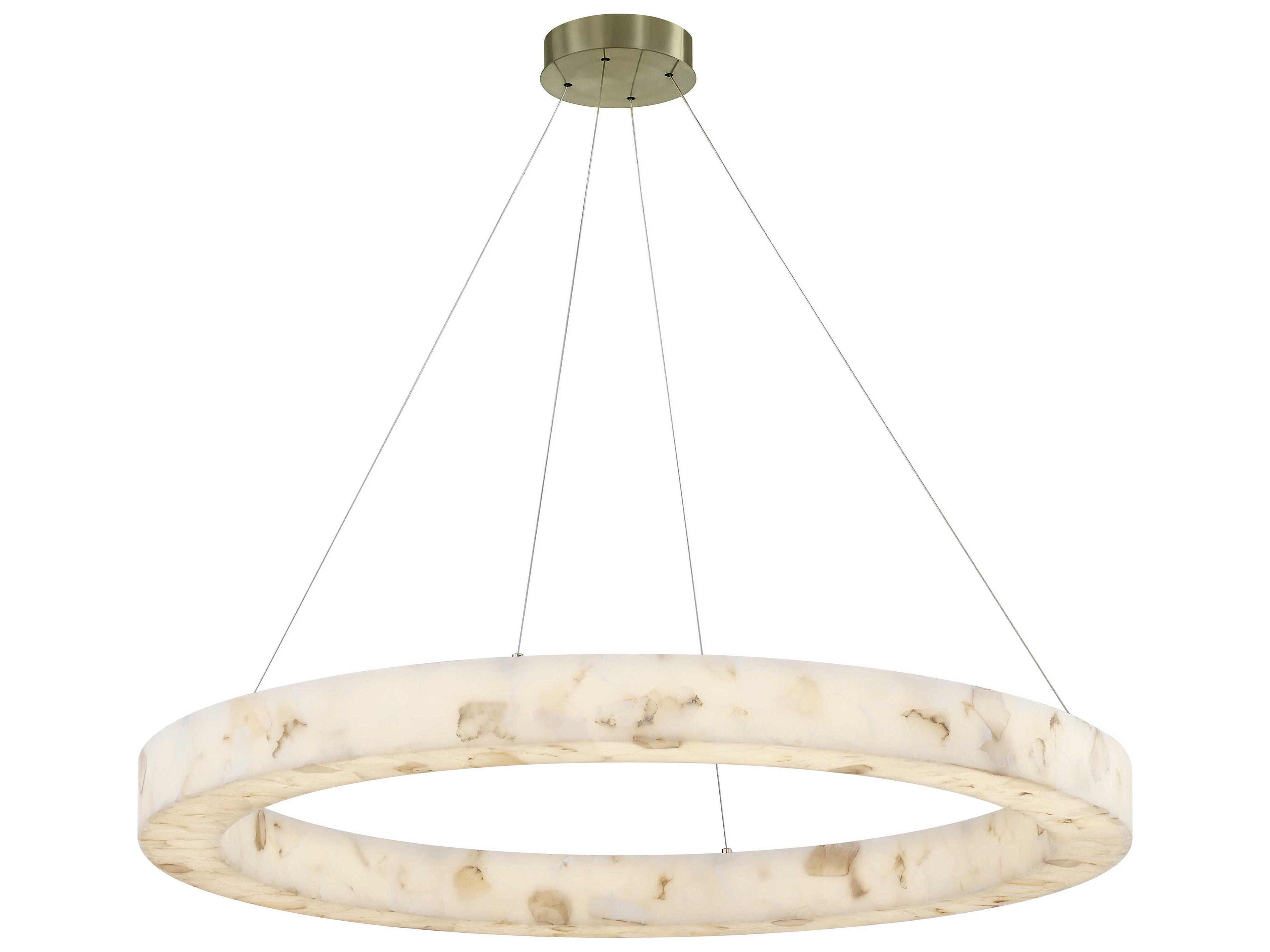 Justice Design Group Lumenaria Medley Brushed Brass White Round Pendant