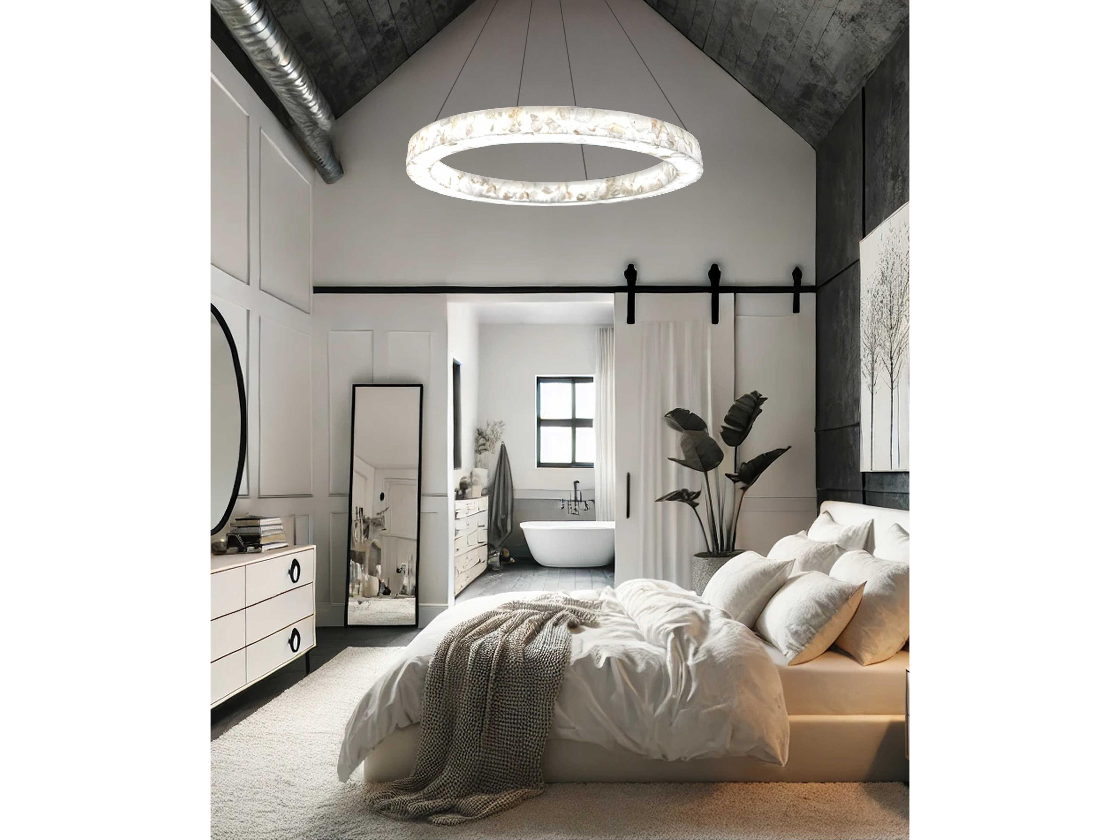 Justice Design Group Lumenaria Medley Brushed Brass White Round Pendant