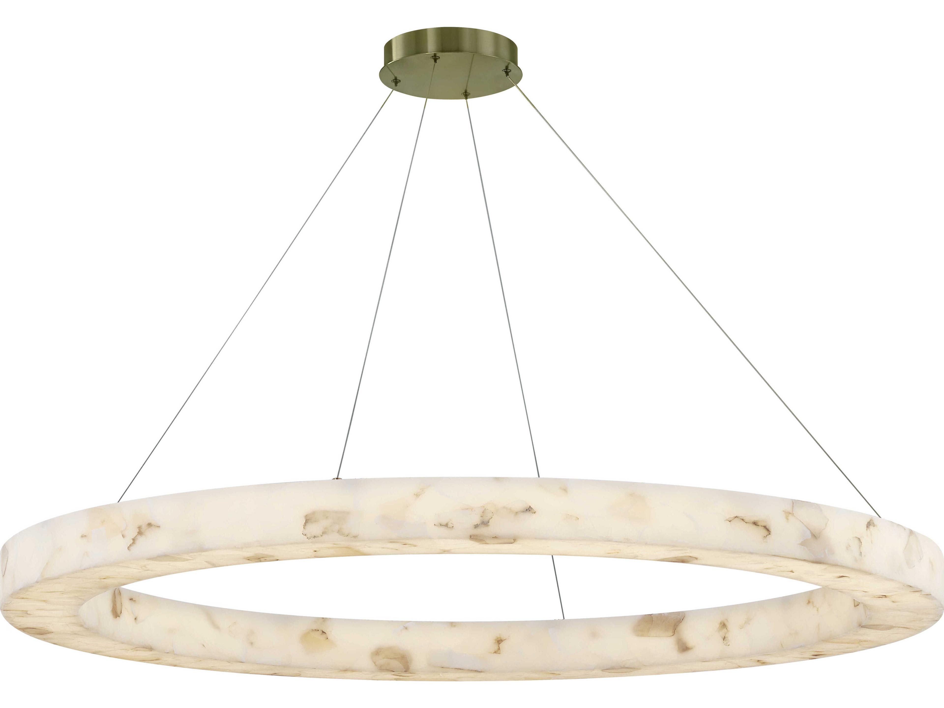 Justice Design Group Lumenaria Medley Brushed Brass White Round Pendant