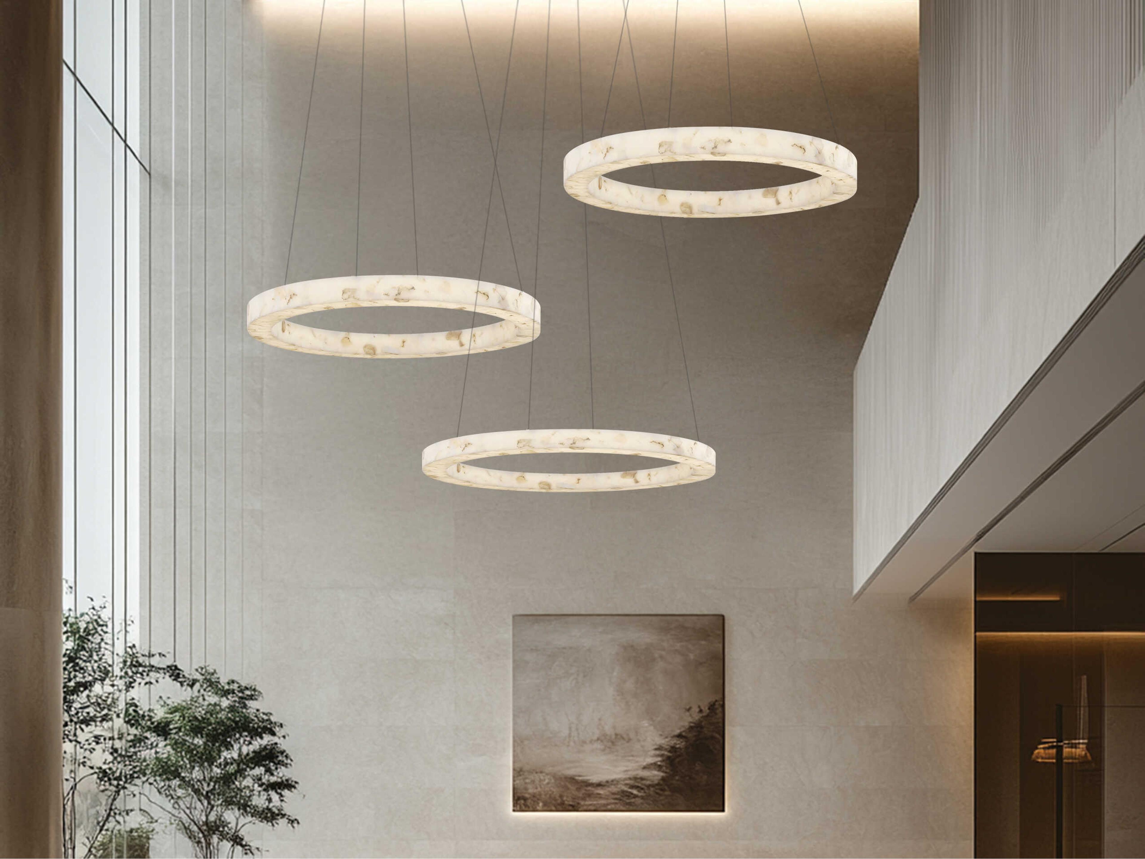 Justice Design Group Lumenaria Medley Brushed Brass White Round Pendant
