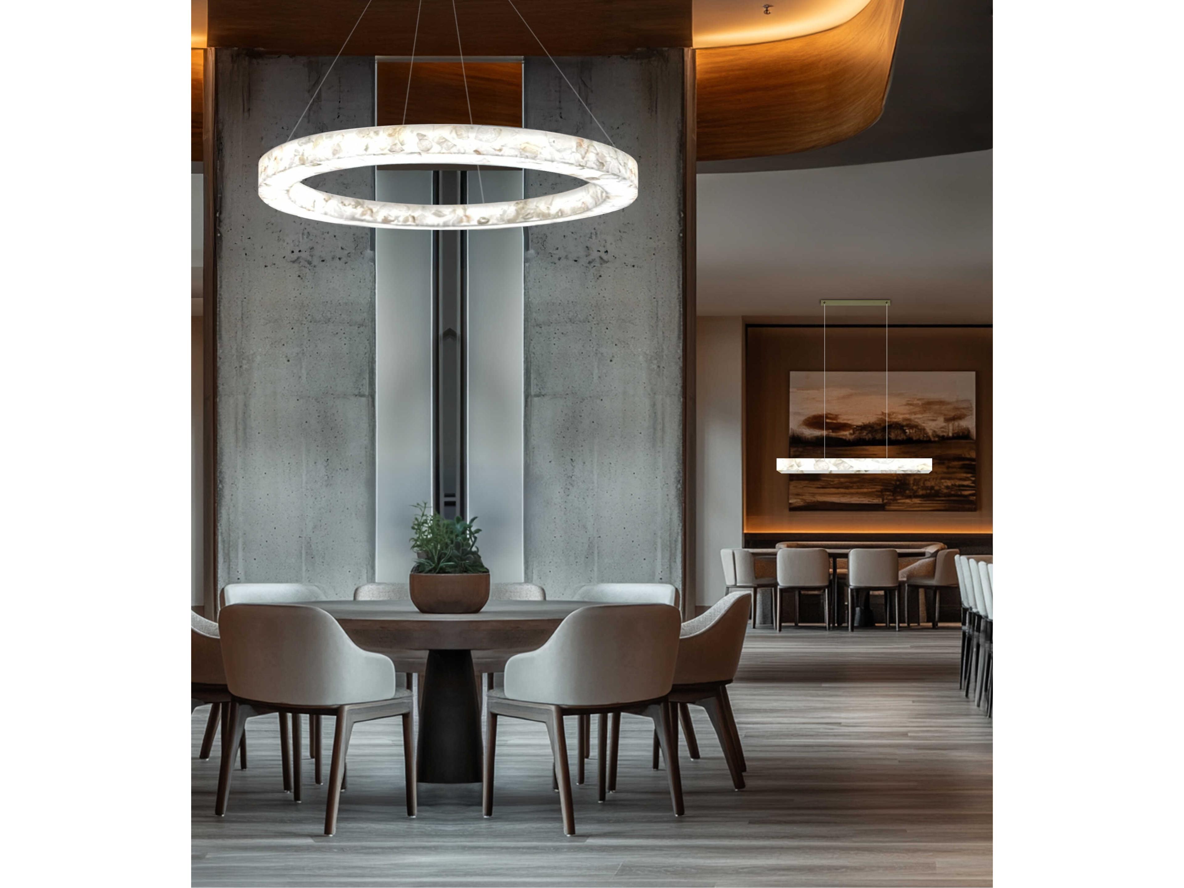 Justice Design Group Lumenaria Medley Brushed Brass White Round Pendant