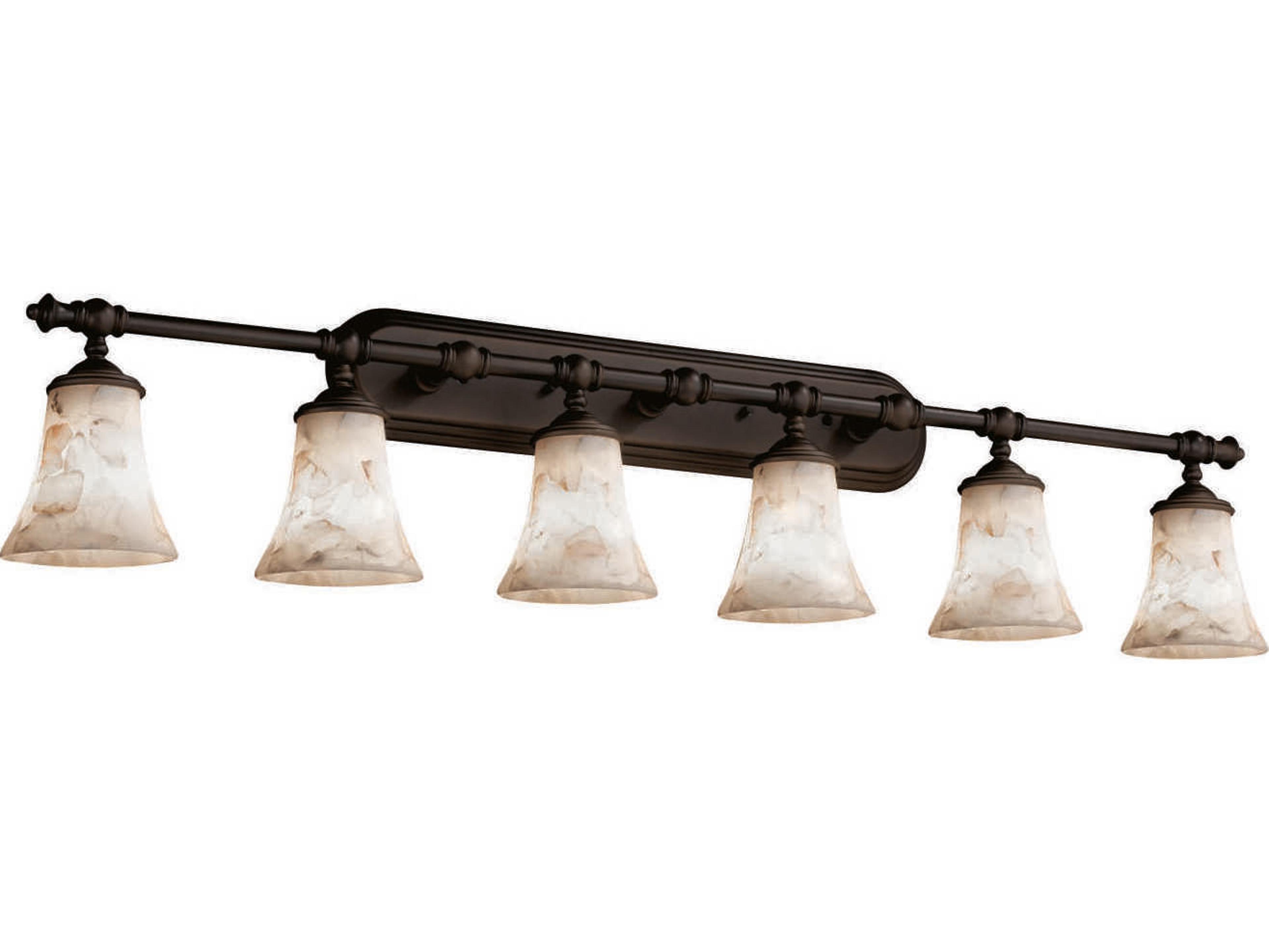 Alabaster Rocks 6-Light Bronze Vanity Light