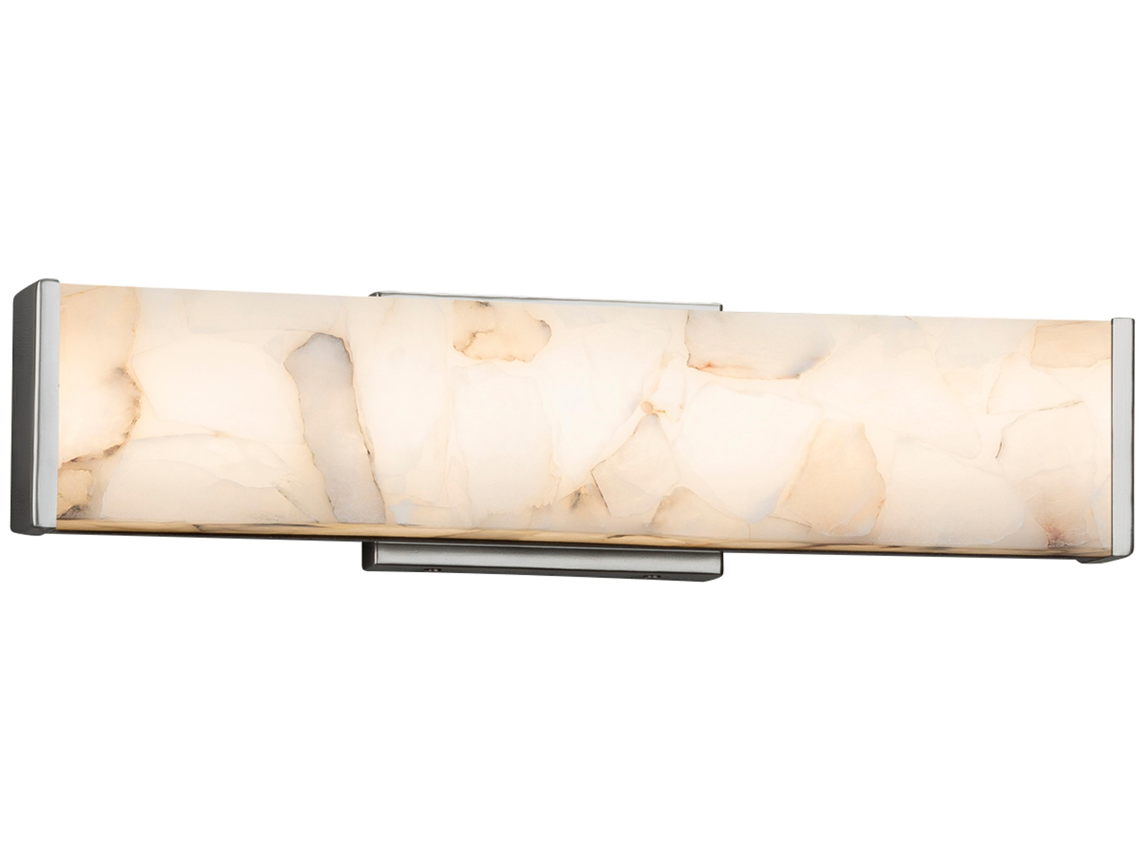 Alabaster Rocks Nickel LED Vanity Light