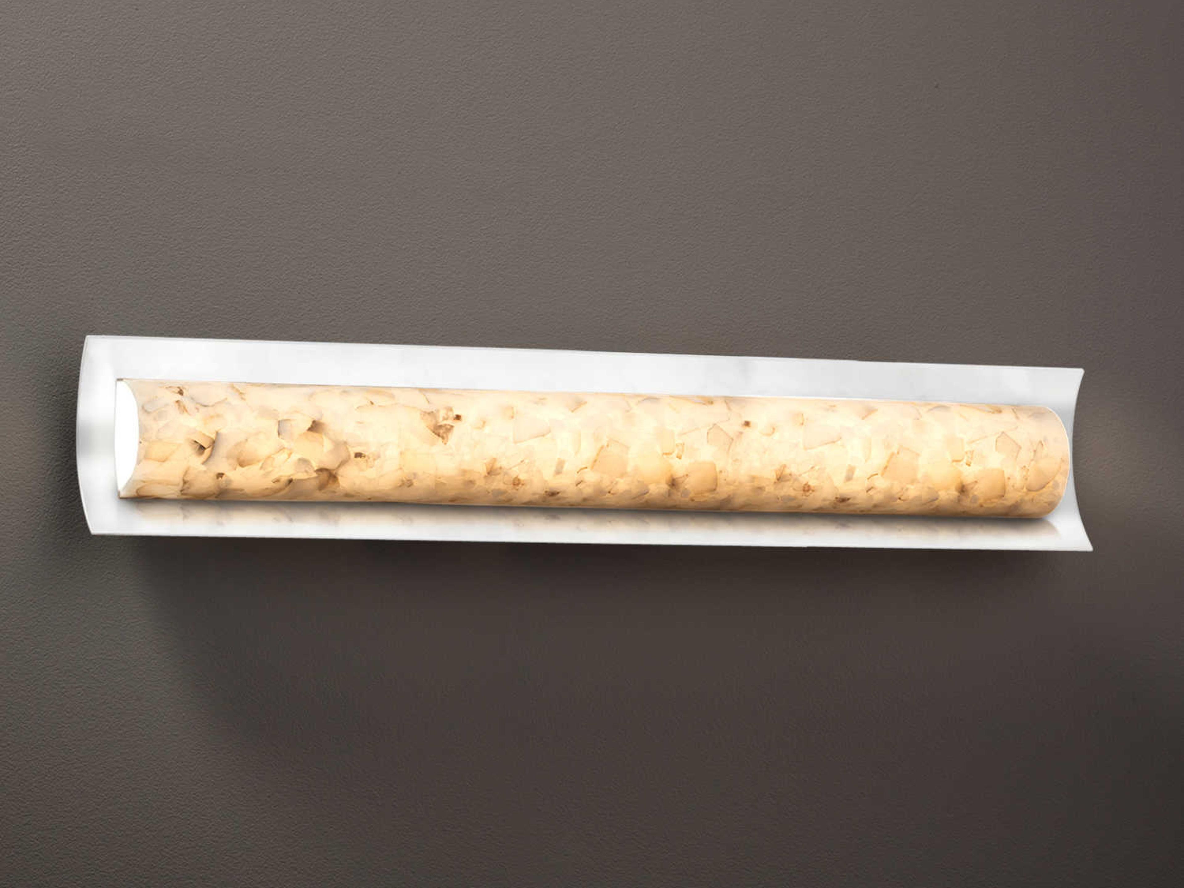 Justice Design Group Alabaster Rocks 2-Light Chrome LED Vanity Light