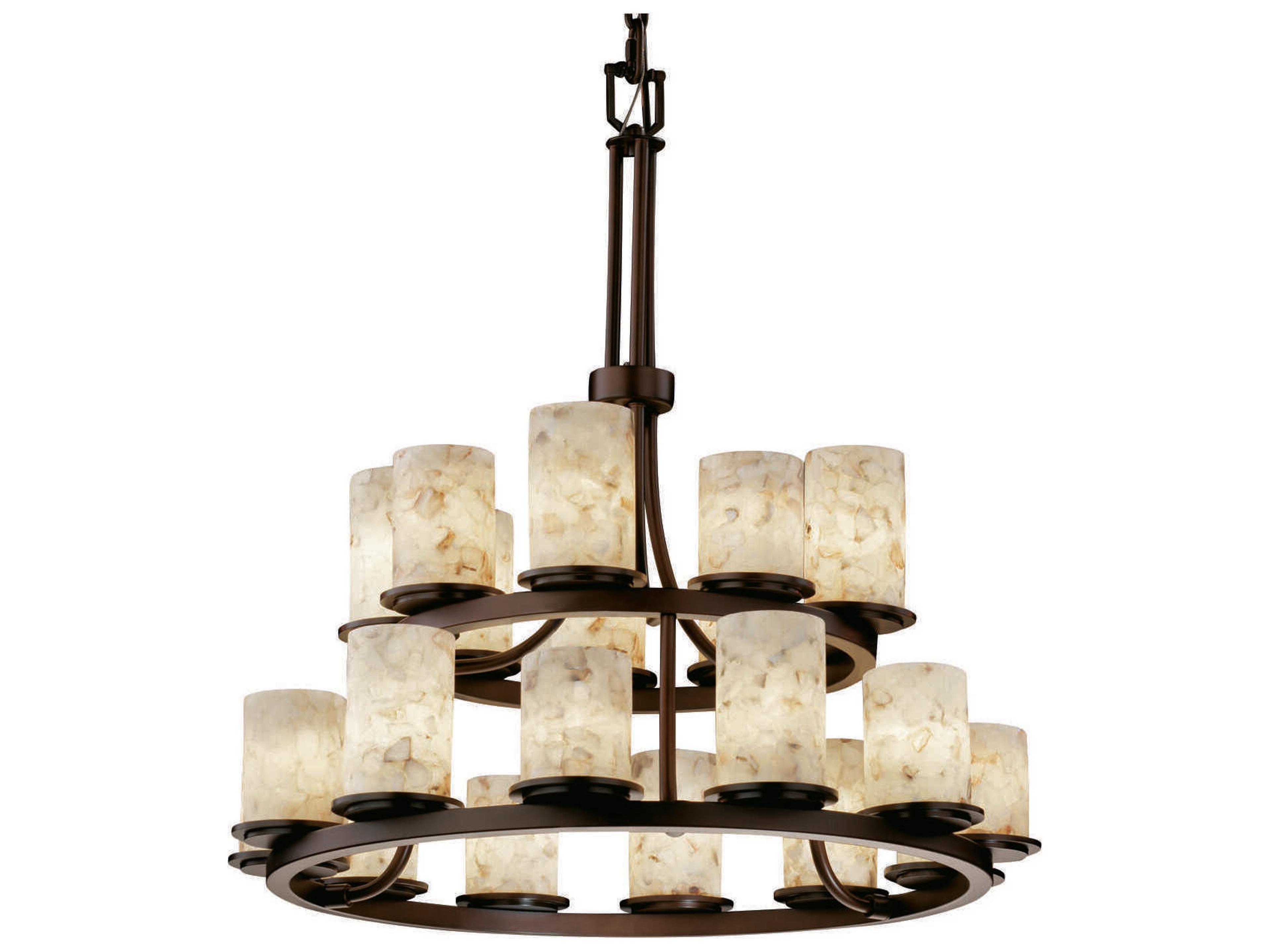 21-Light Alabaster Rocks Dakota Chandelier