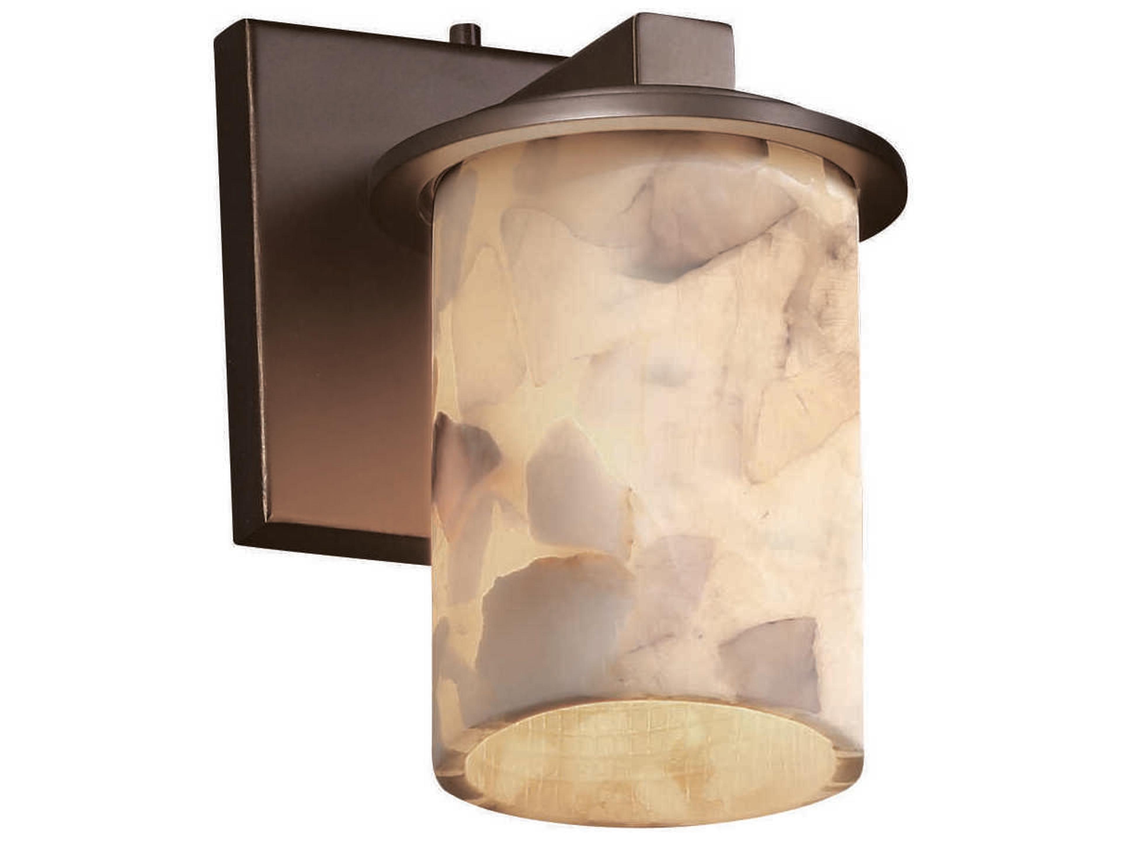 Justice Design Group Alabaster Rocks 1-Light Nickel Wall Sconce