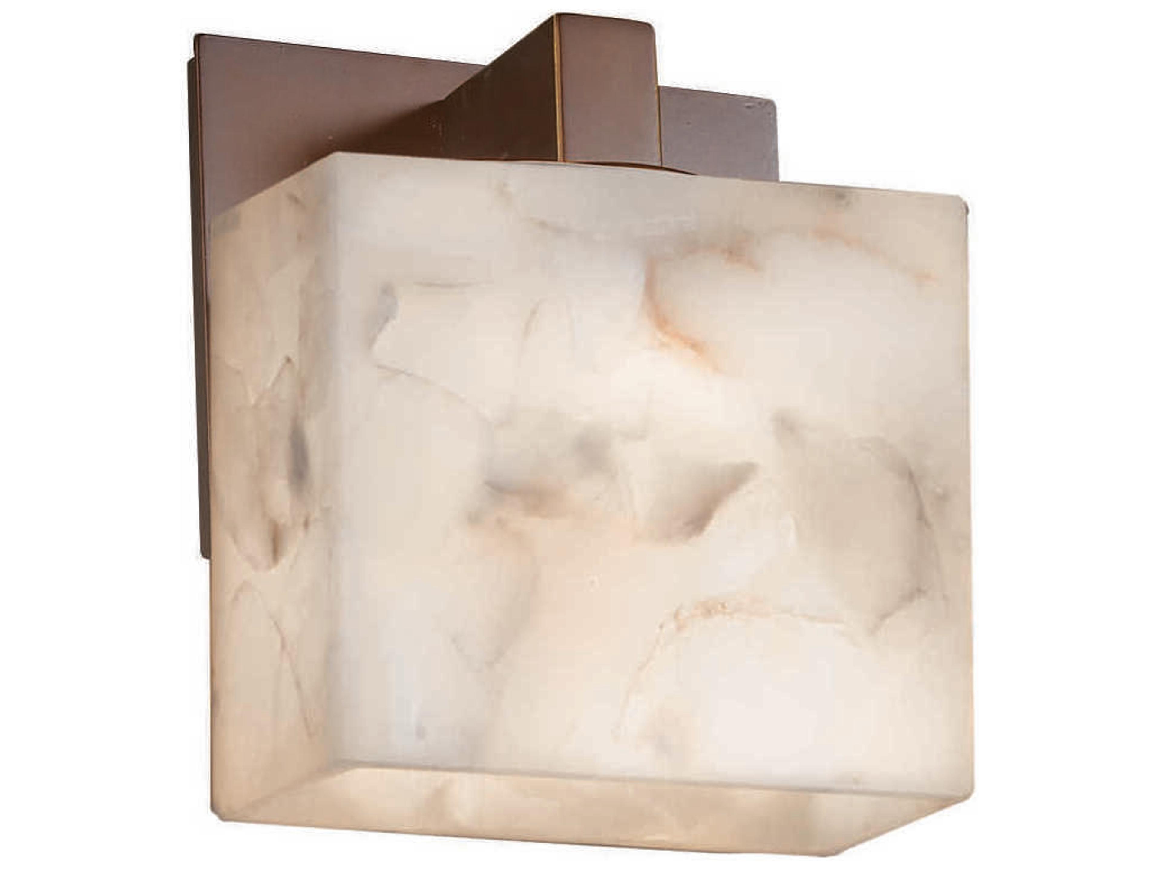 Justice Design Group Alabaster Rocks 1-Light Black Wall Sconce