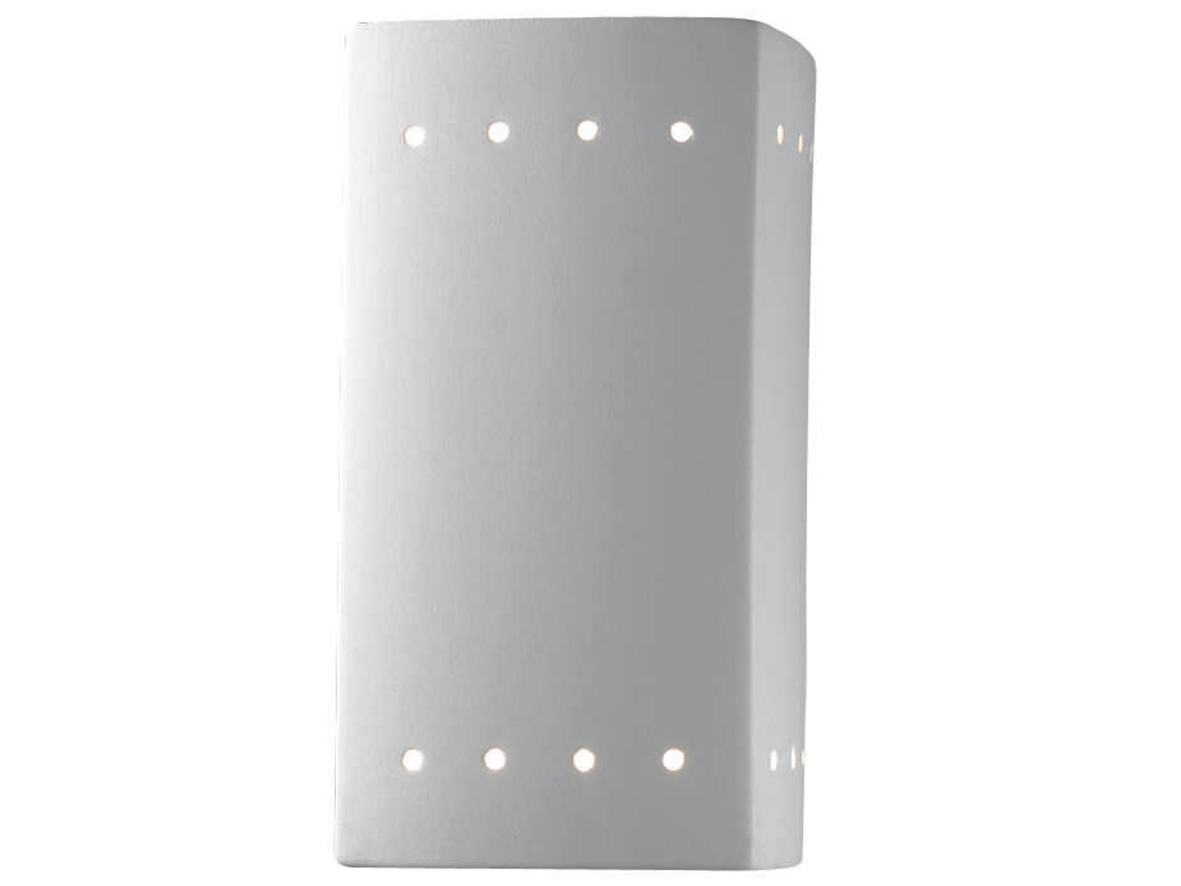 Justice Design Group Ambiance 1-Light White Wall Sconce