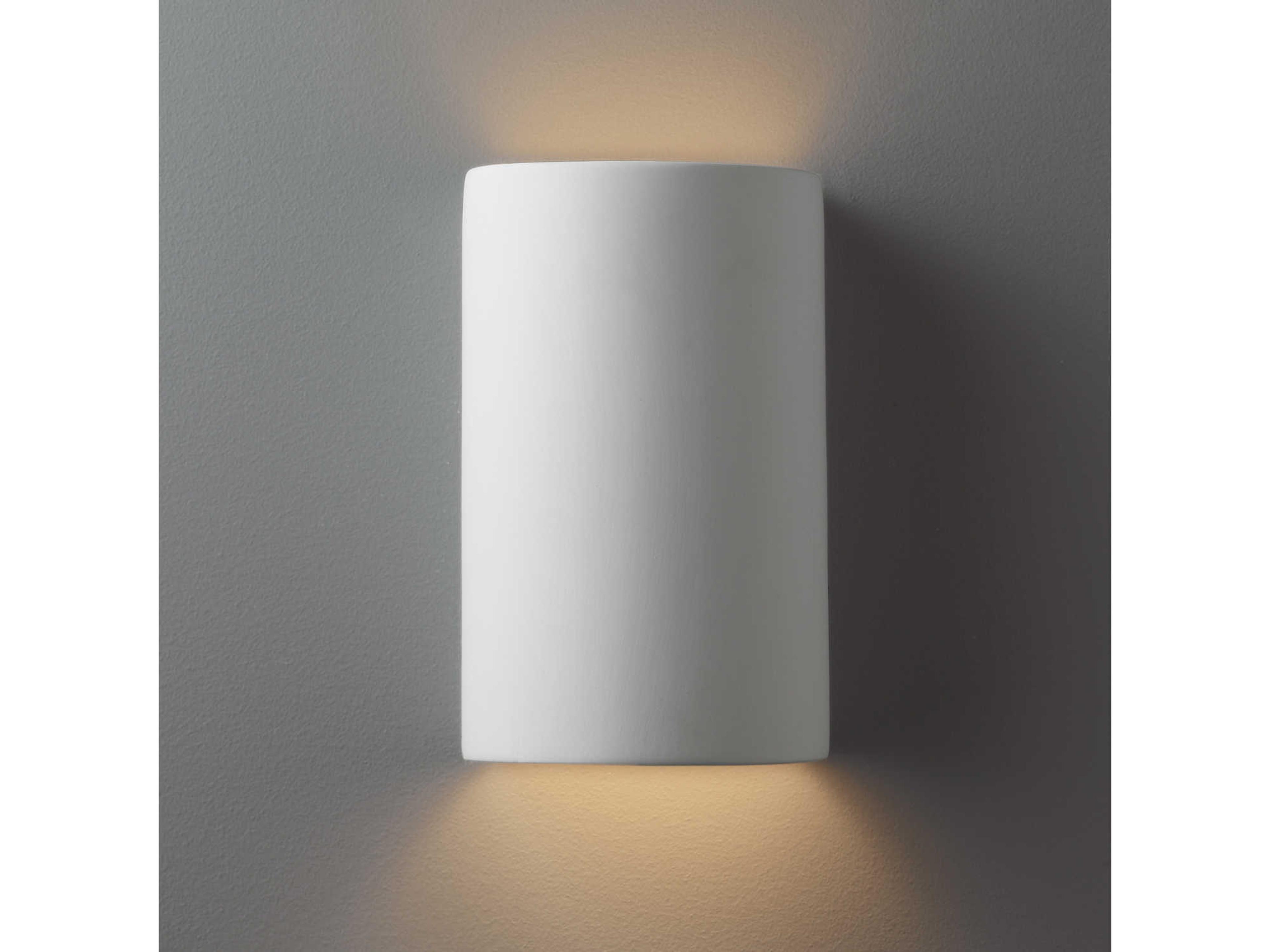 Justice Design Group Ambiance 1-Light White Wall Sconce