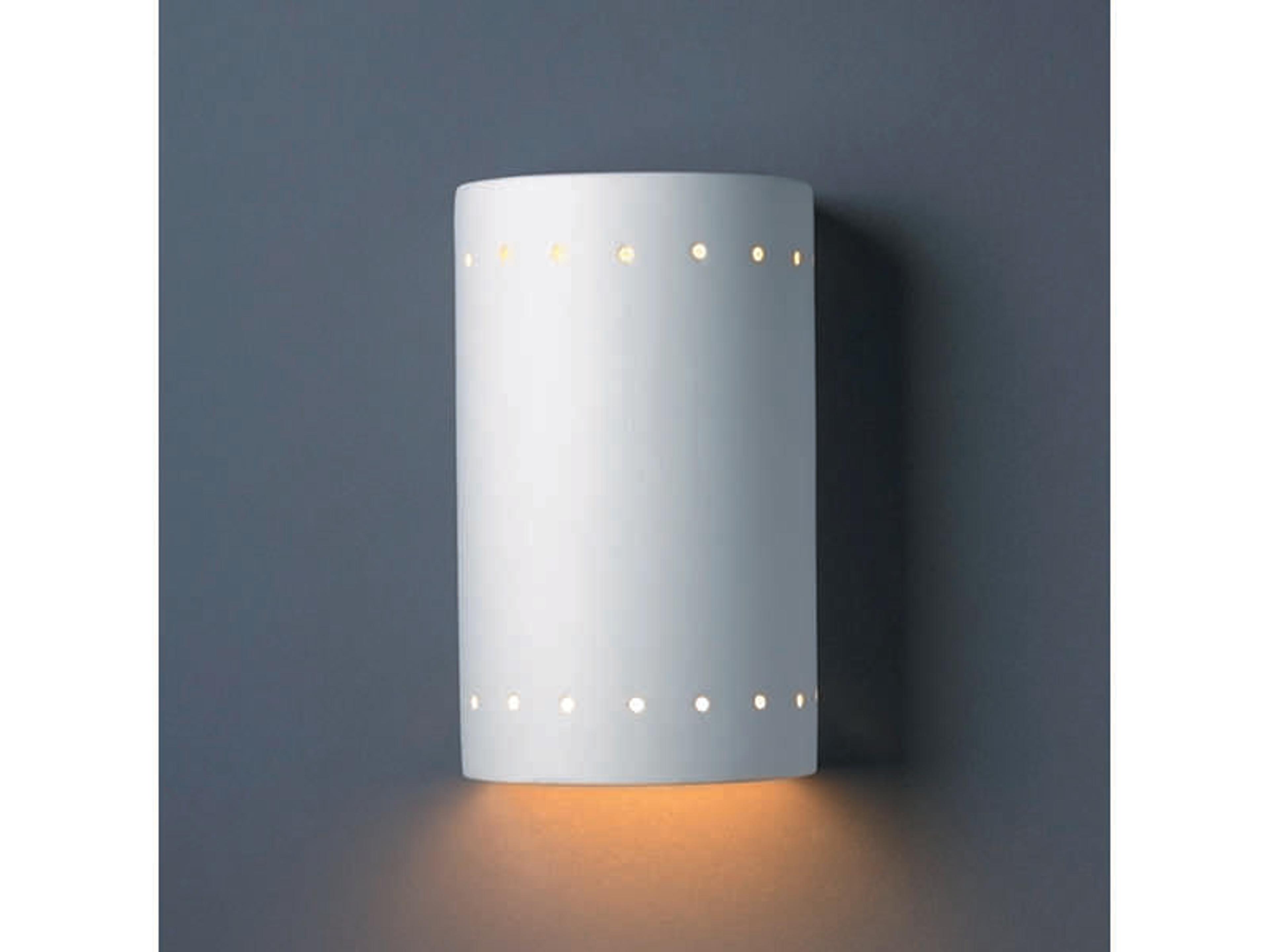 Justice Design Group Ambiance 1-Light White Wall Sconce
