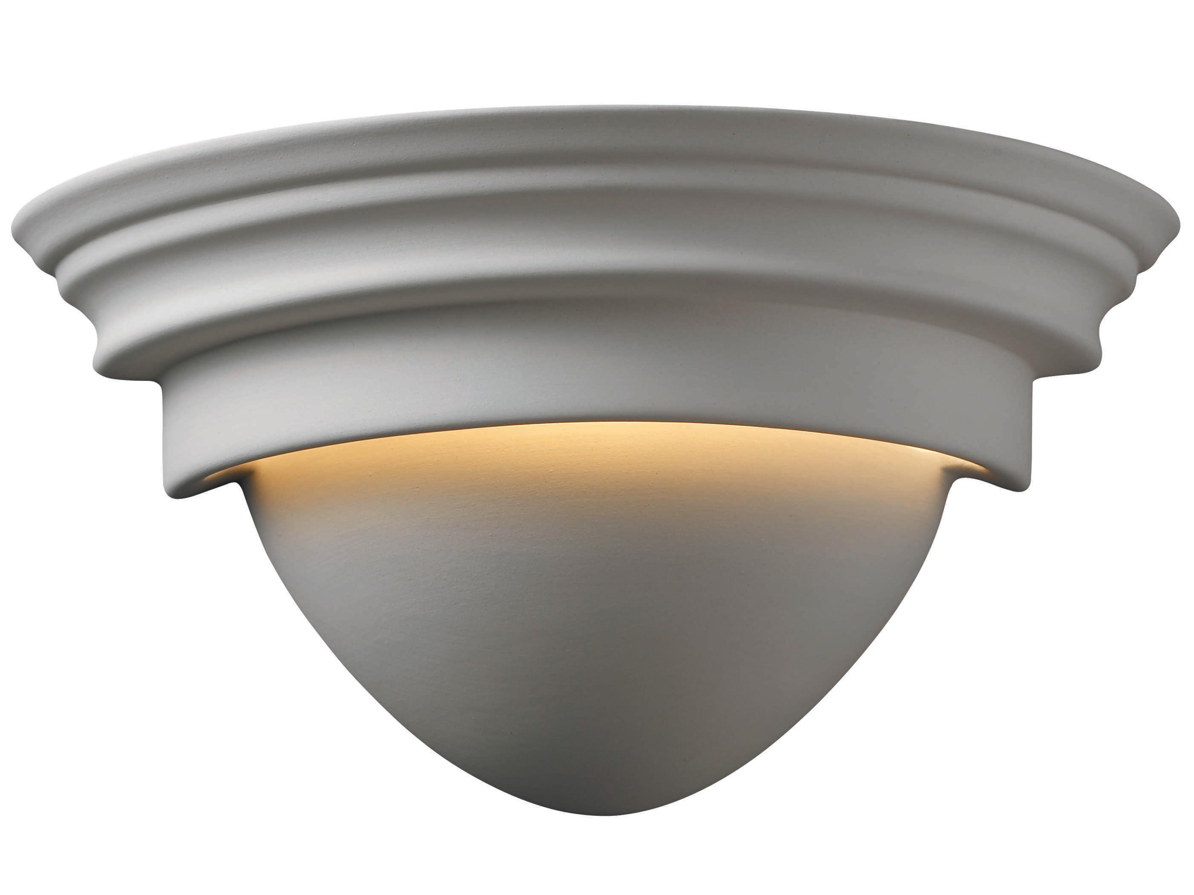 Justice Design Group Ambiance 1-Light White Wall Sconce