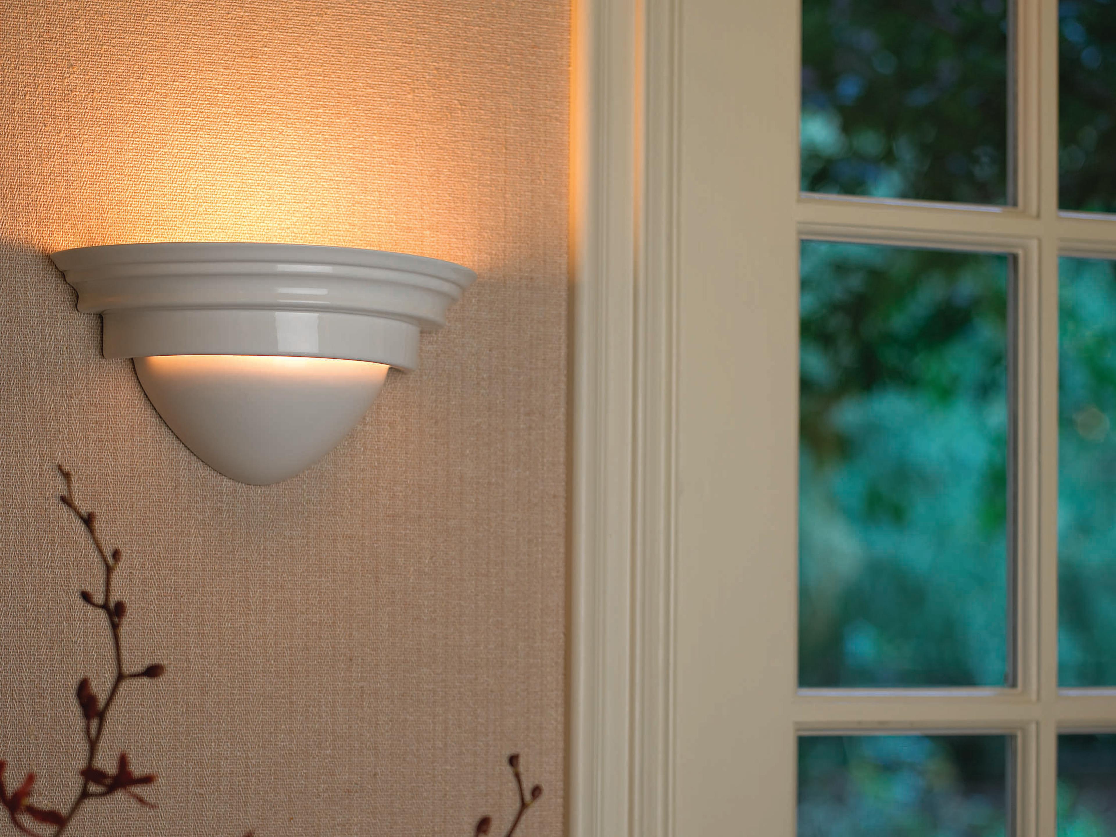 Justice Design Group Ambiance 1-Light White Wall Sconce