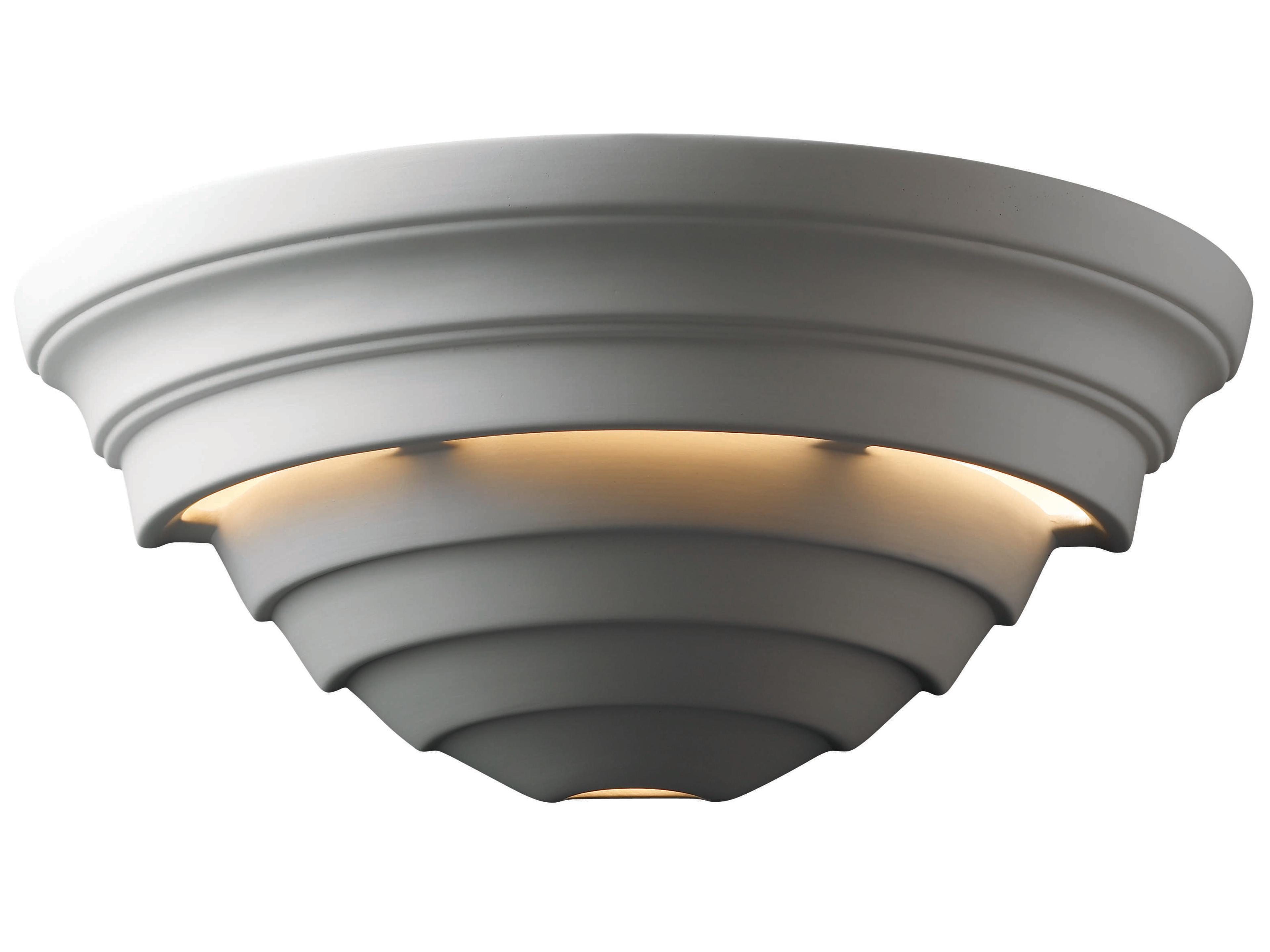 Justice Design Group Ambiance 2-Light White Wall Sconce