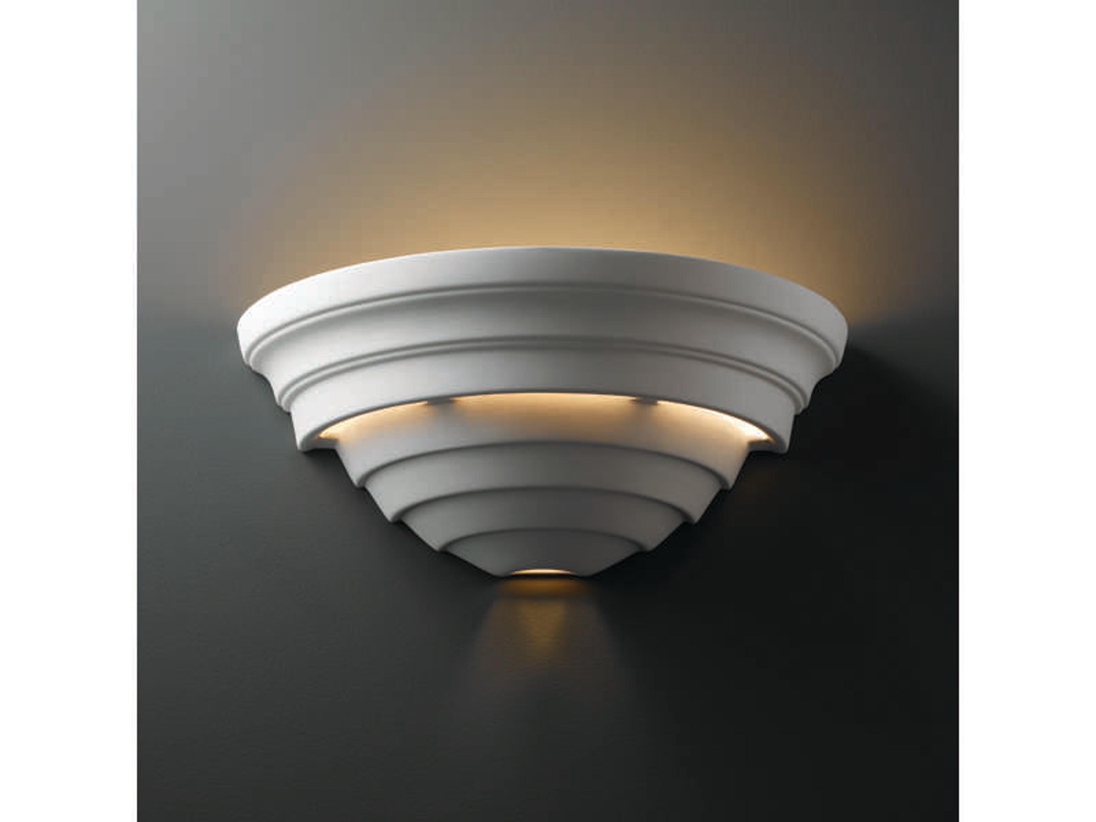 Justice Design Group Ambiance 2-Light White Wall Sconce