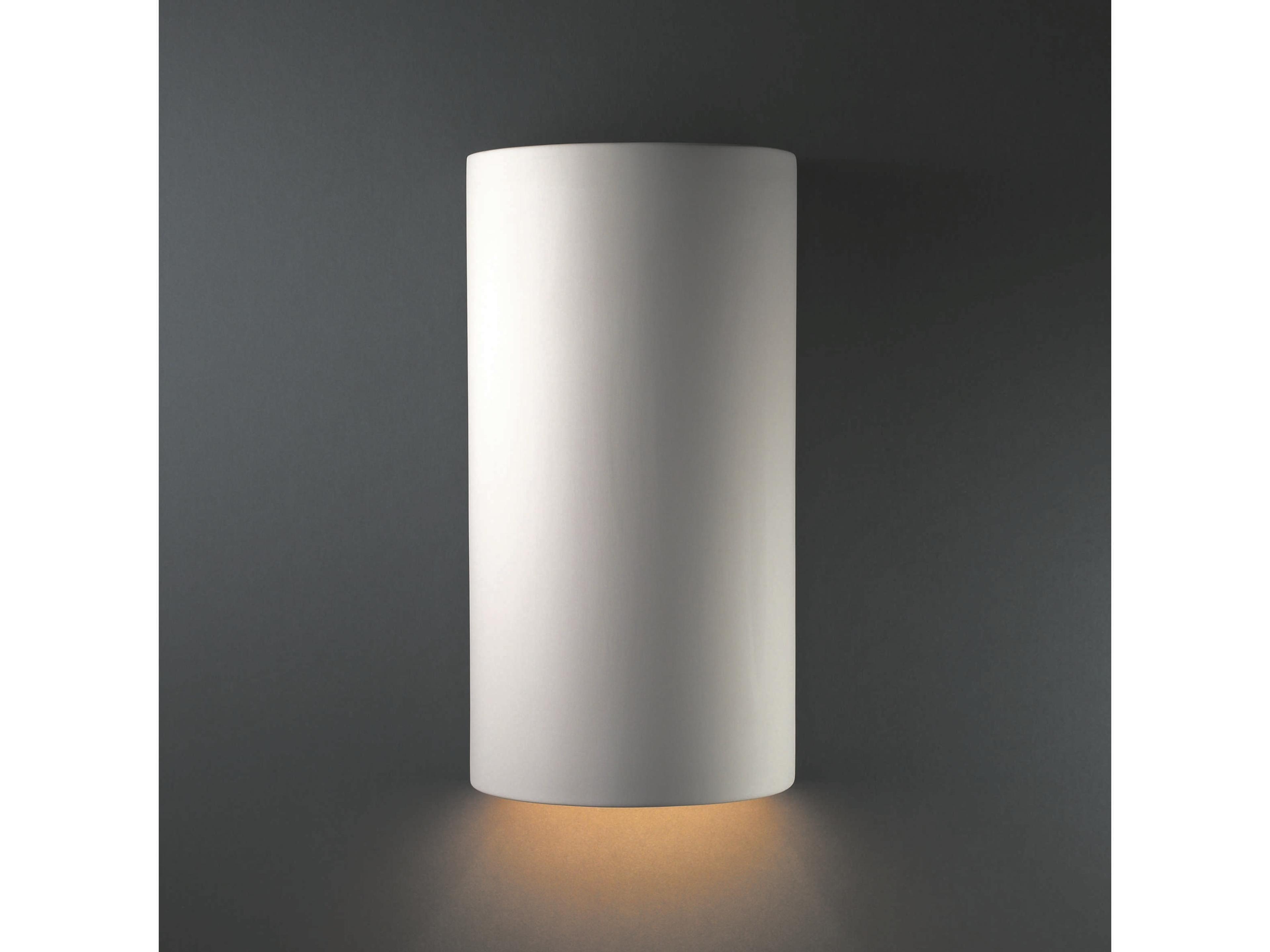 Justice Design Group Ambiance 1-Light White Wall Sconce