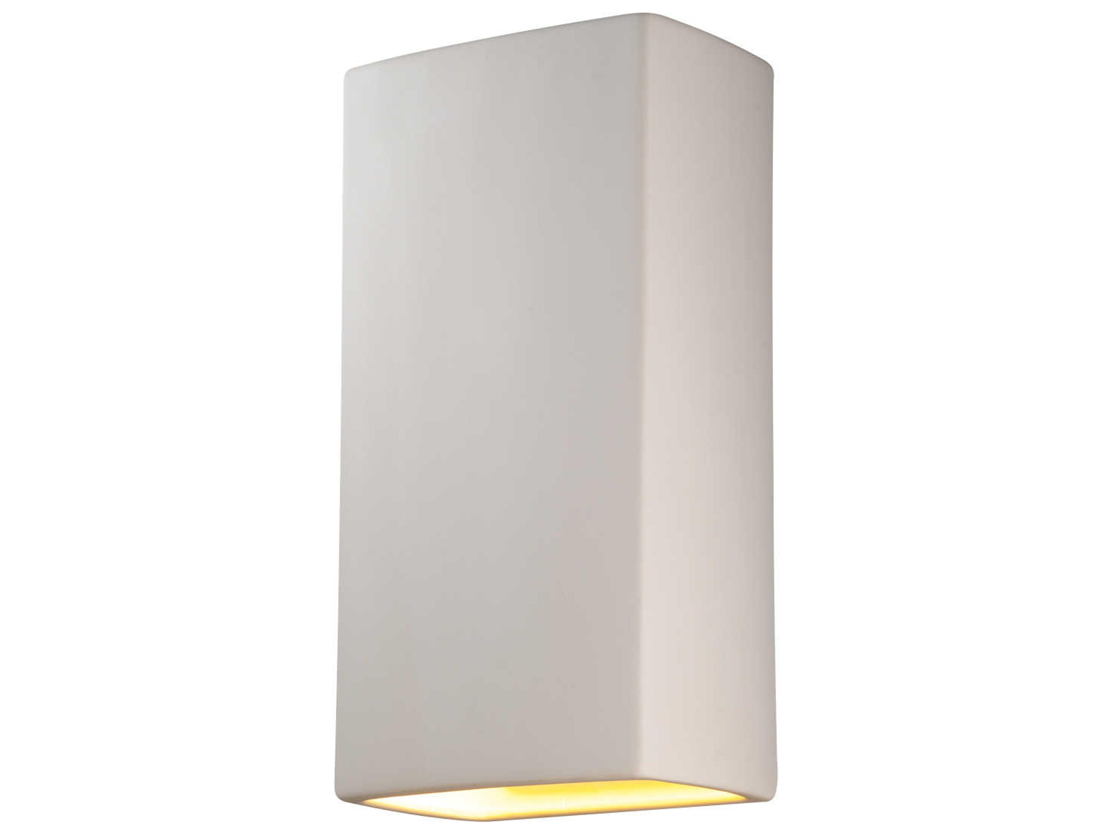 Justice Design Group Ambiance 2-Light White Wall Sconce