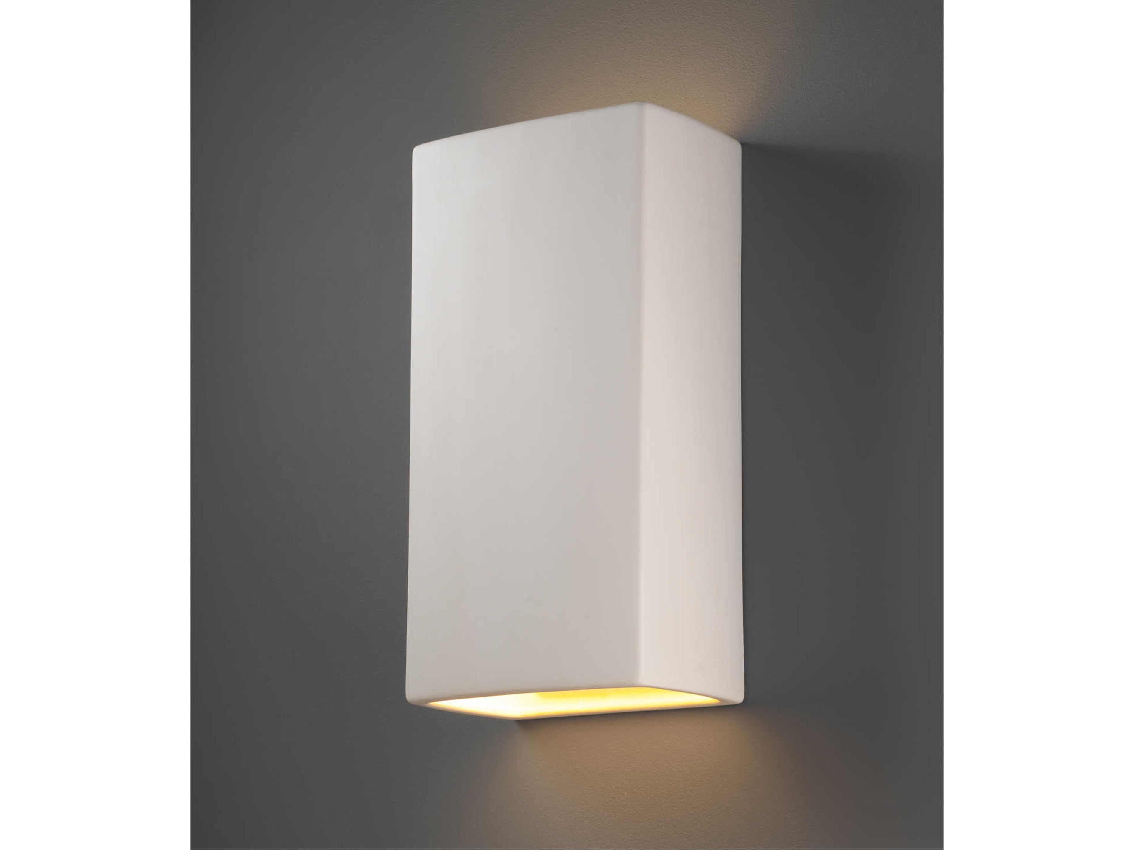 Justice Design Group Ambiance 2-Light White Wall Sconce