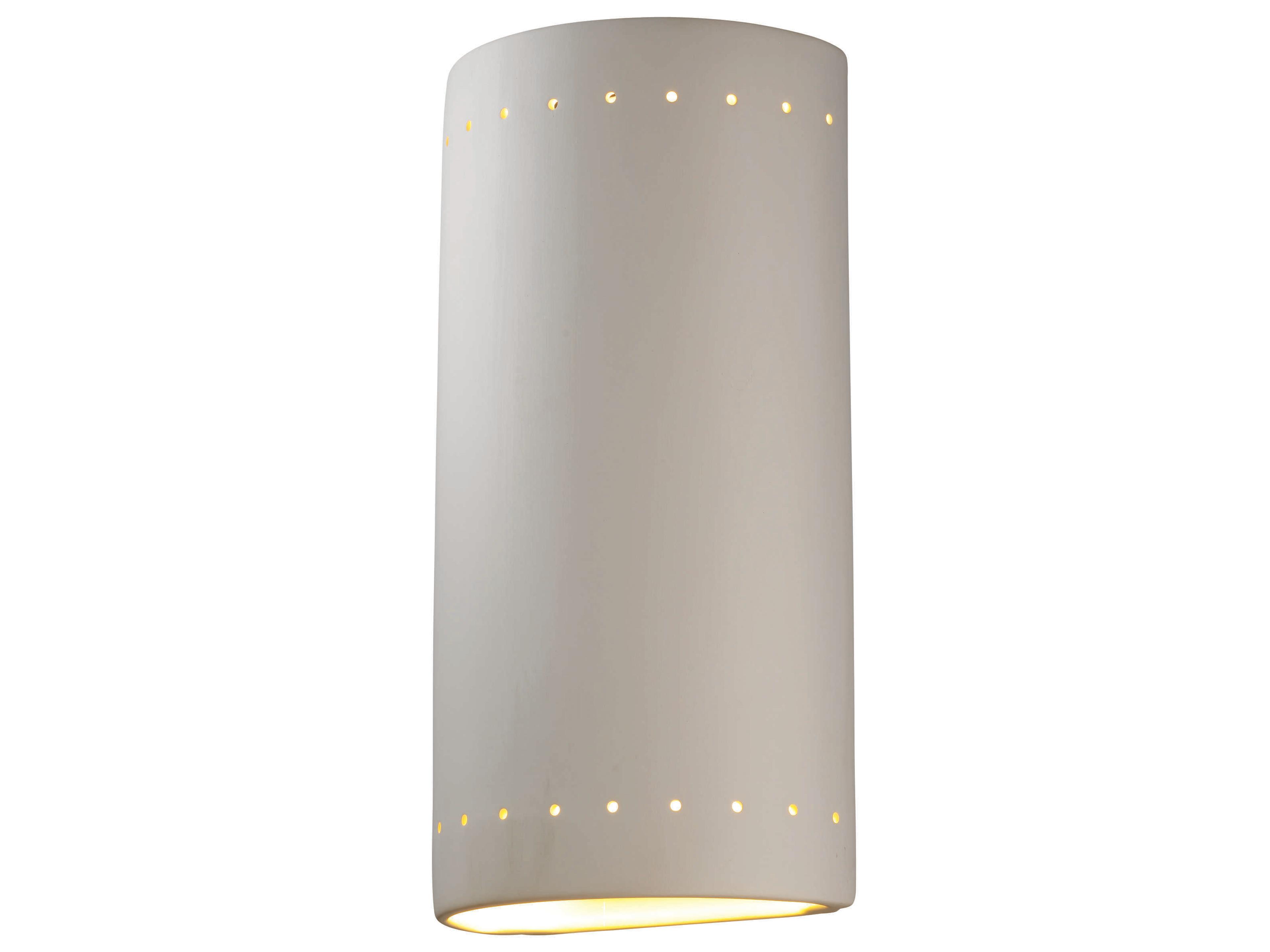 Justice Design Group Ambiance 2-Light White Wall Sconce