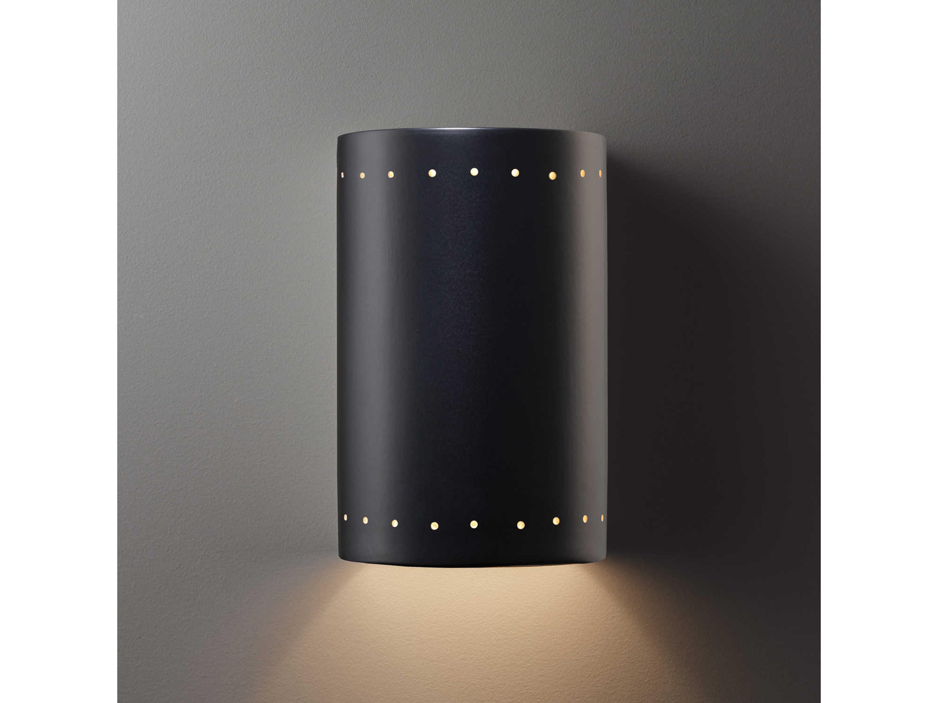 Justice Design Group Ambiance 1-Light White Wall Sconce