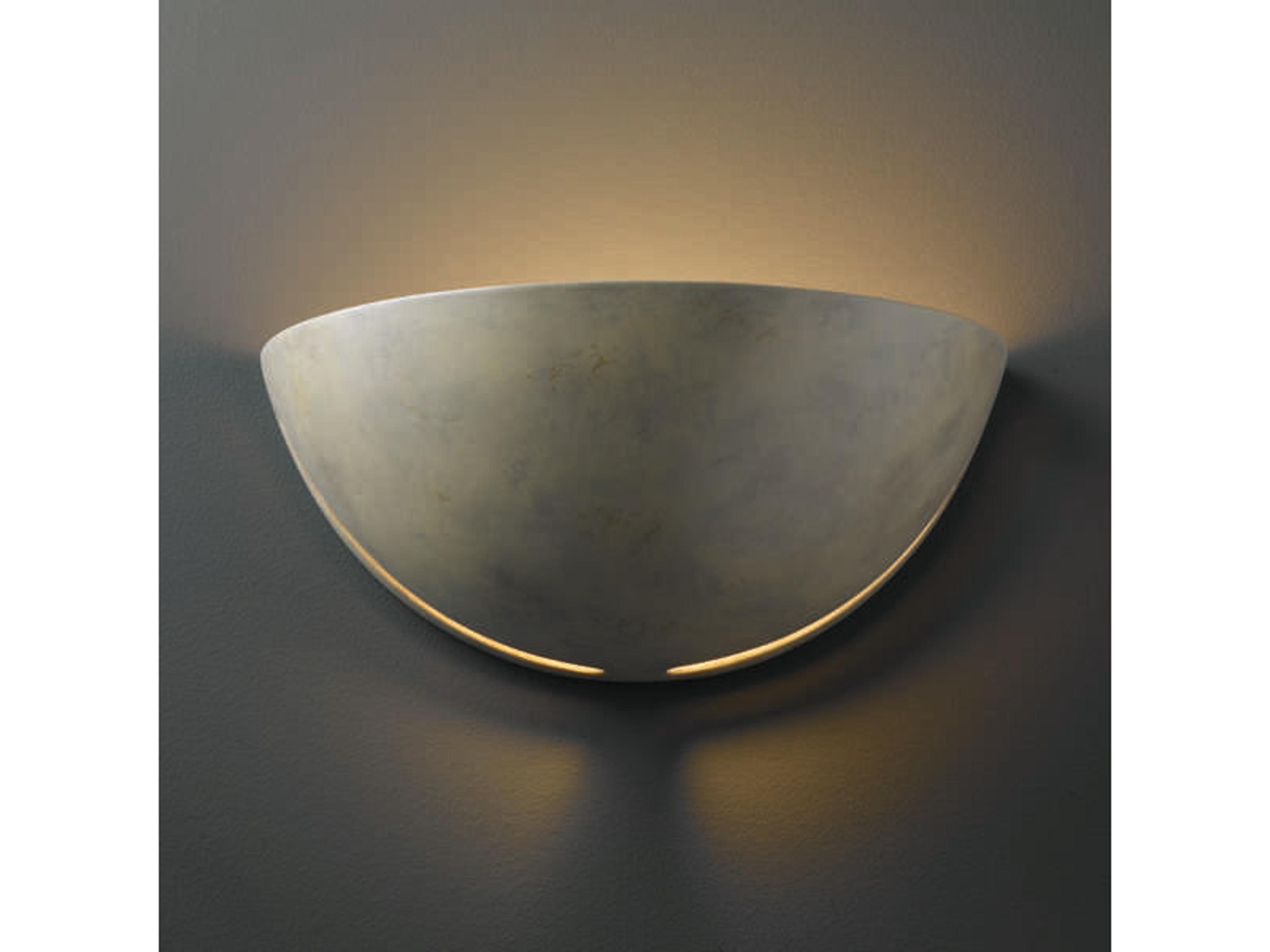 Justice Design Group Ambiance 1-Light White Wall Sconce