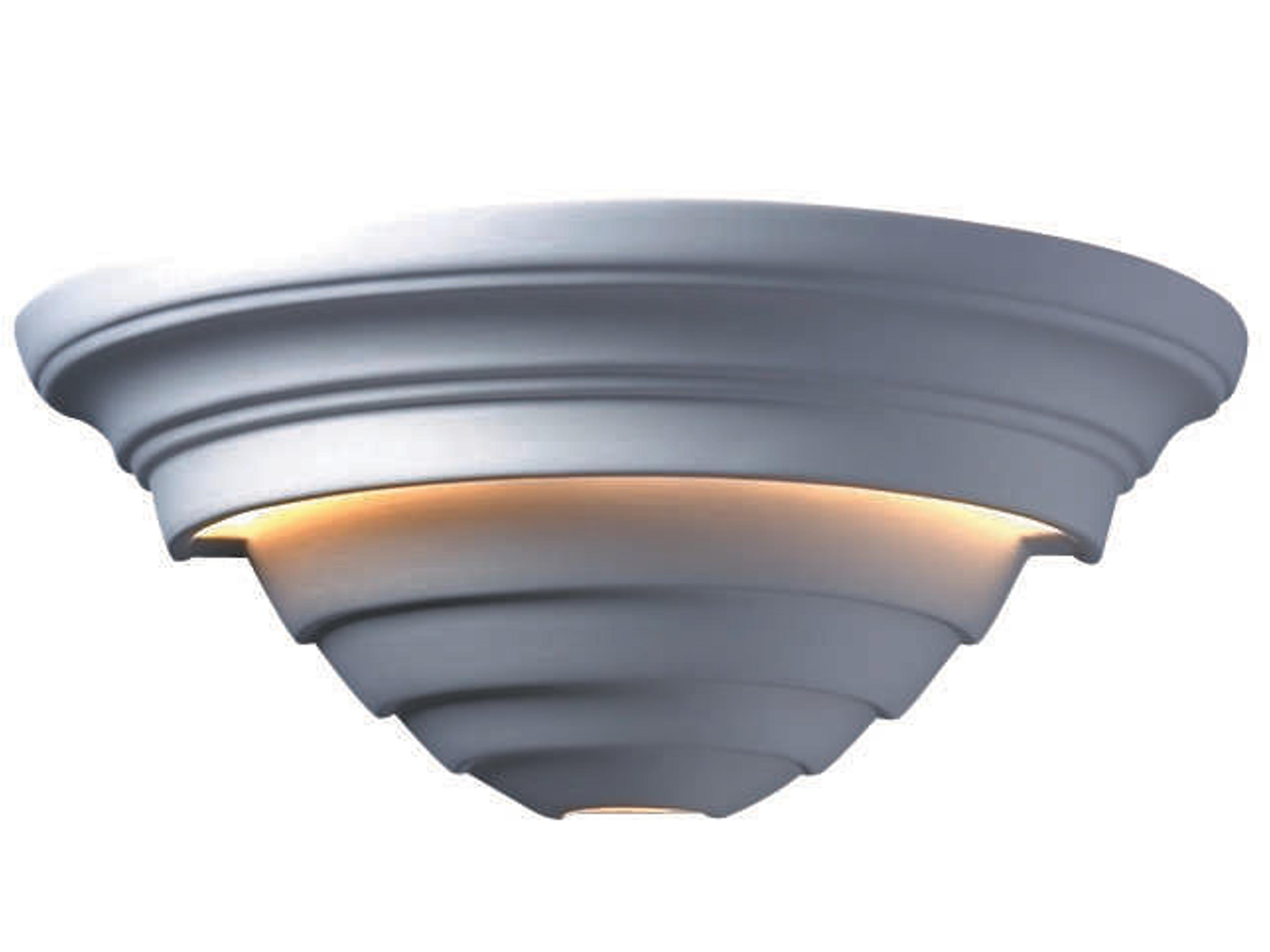 Justice Design Group Ambiance 2-Light White Wall Sconce