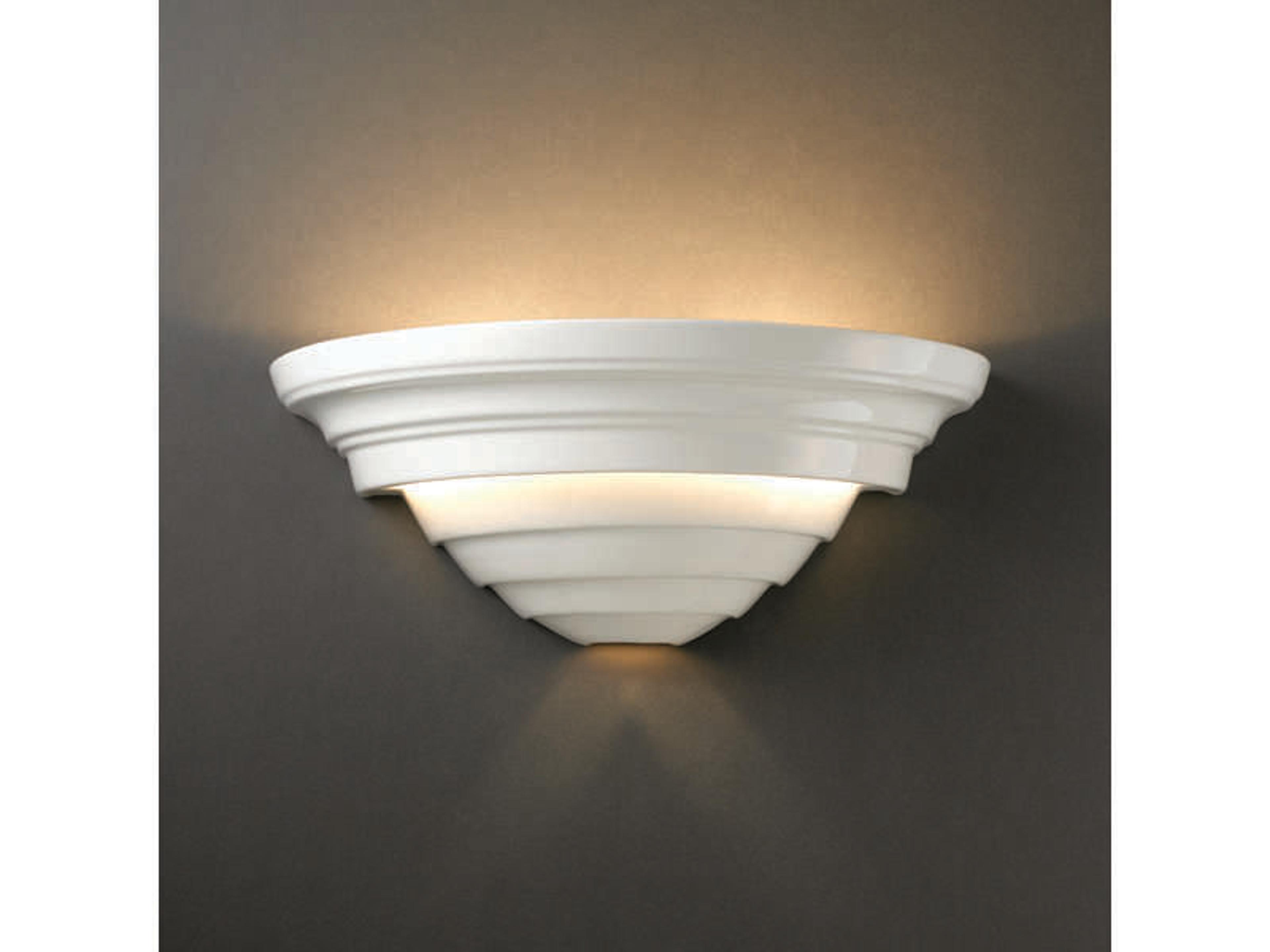 Justice Design Group Ambiance 2-Light White Wall Sconce