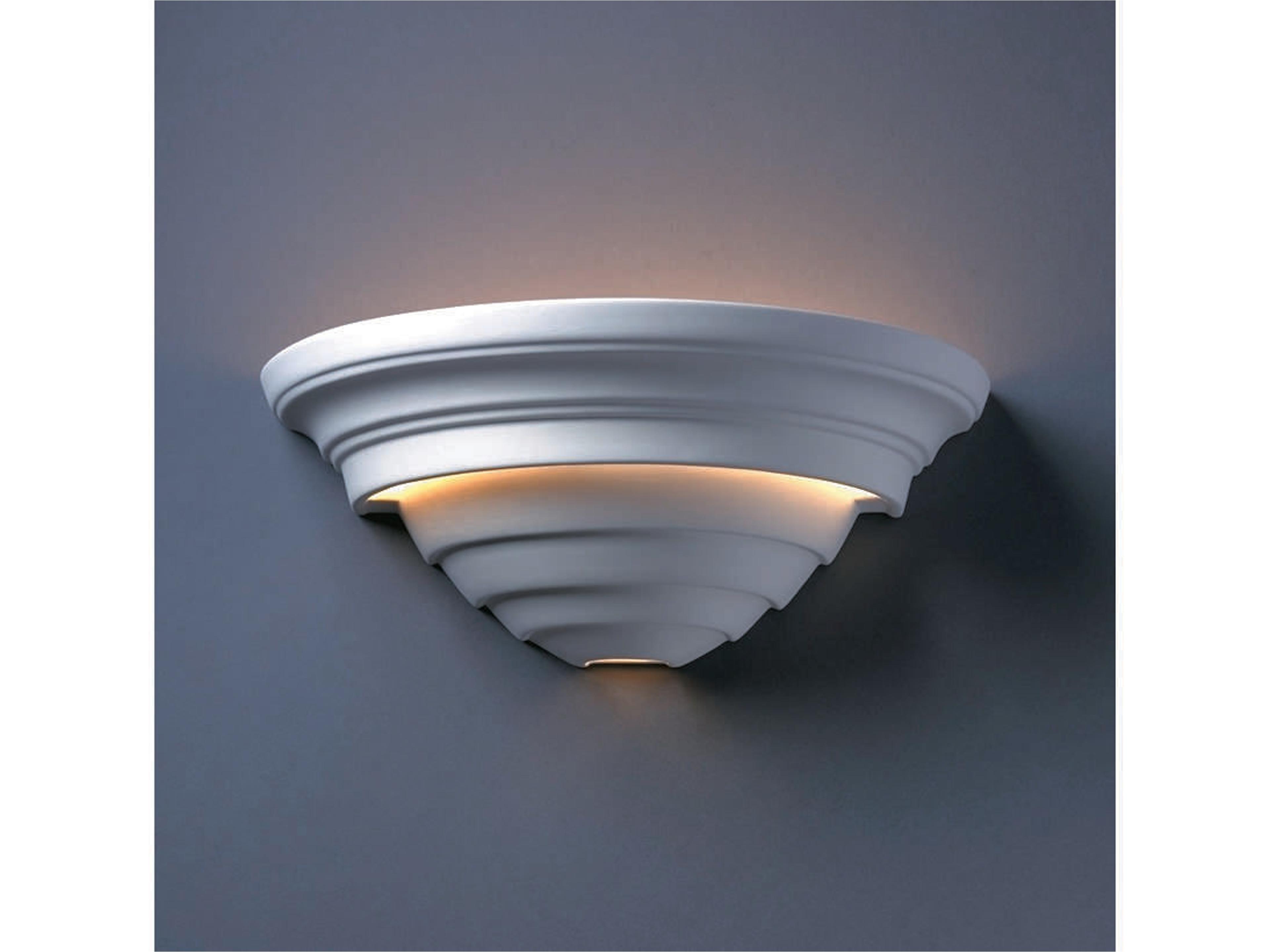 Justice Design Group Ambiance 2-Light White Wall Sconce