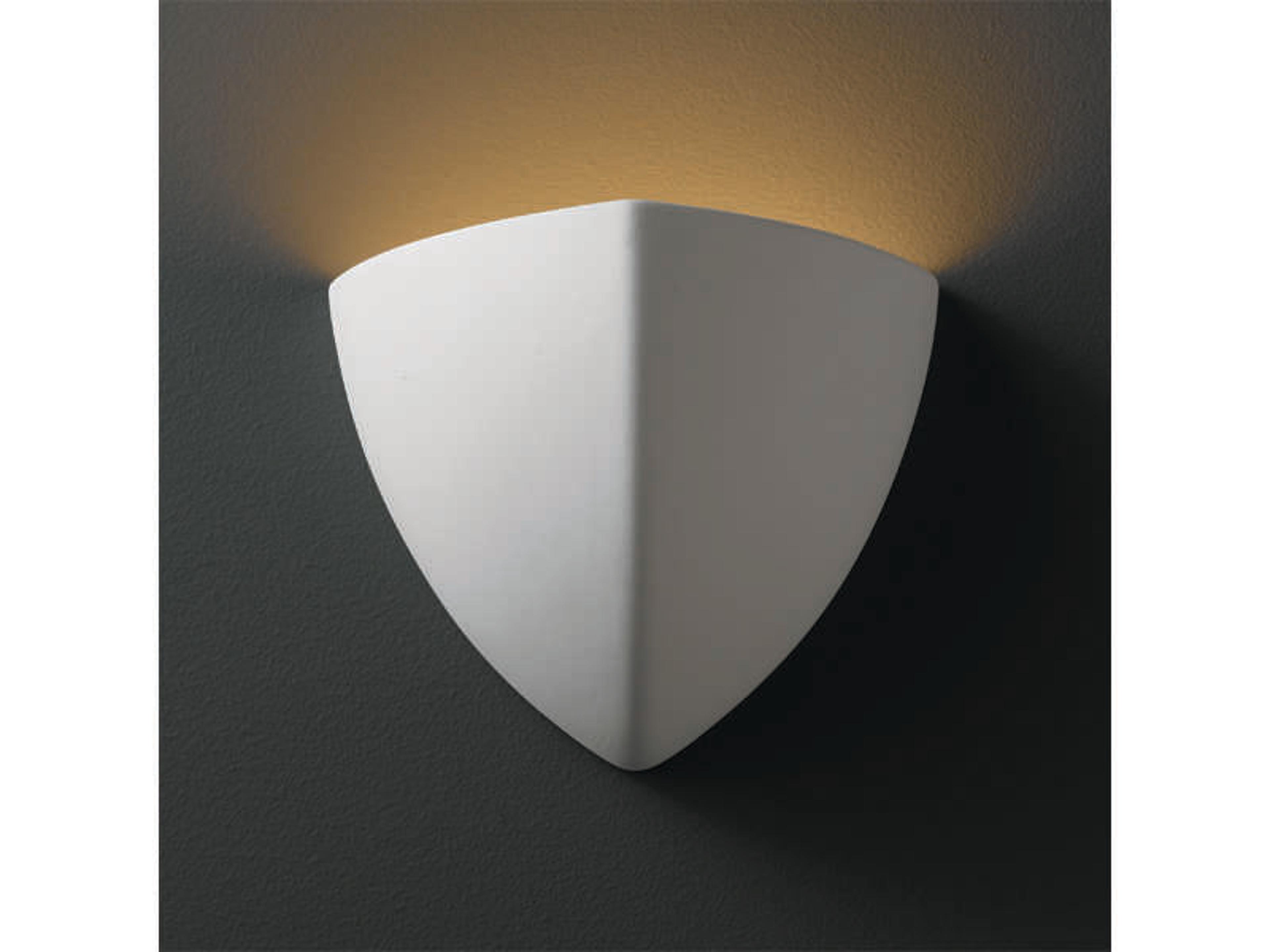 Justice Design Group Ambiance 1-Light White Wall Sconce