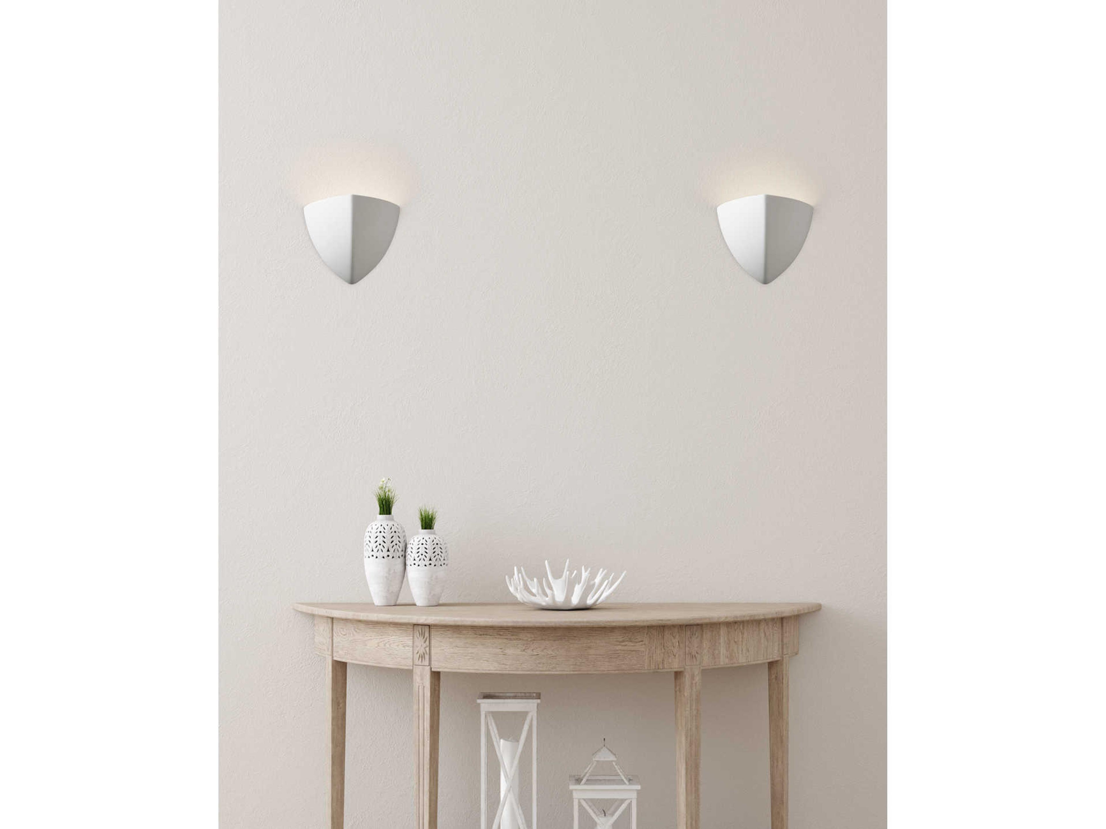 Justice Design Group Ambiance 1-Light White Wall Sconce