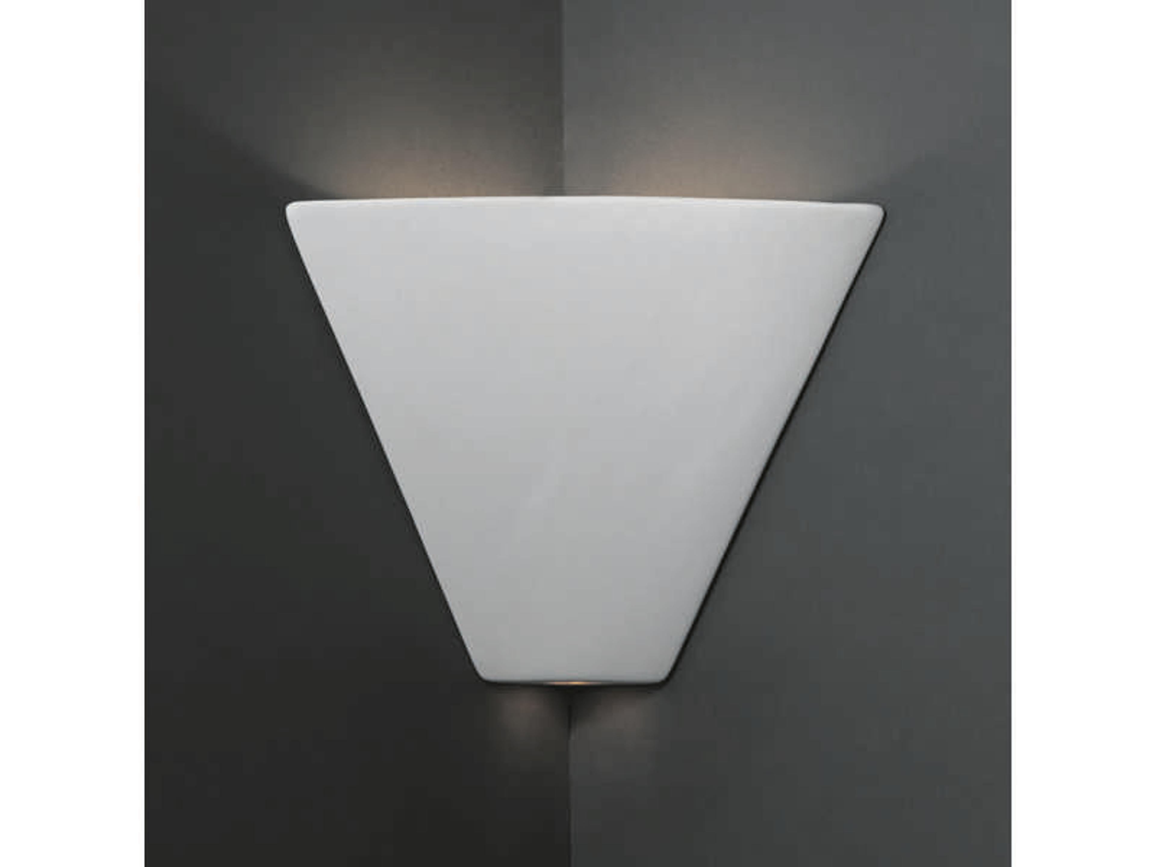 Justice Design Group Ambiance 1-Light White Wall Sconce