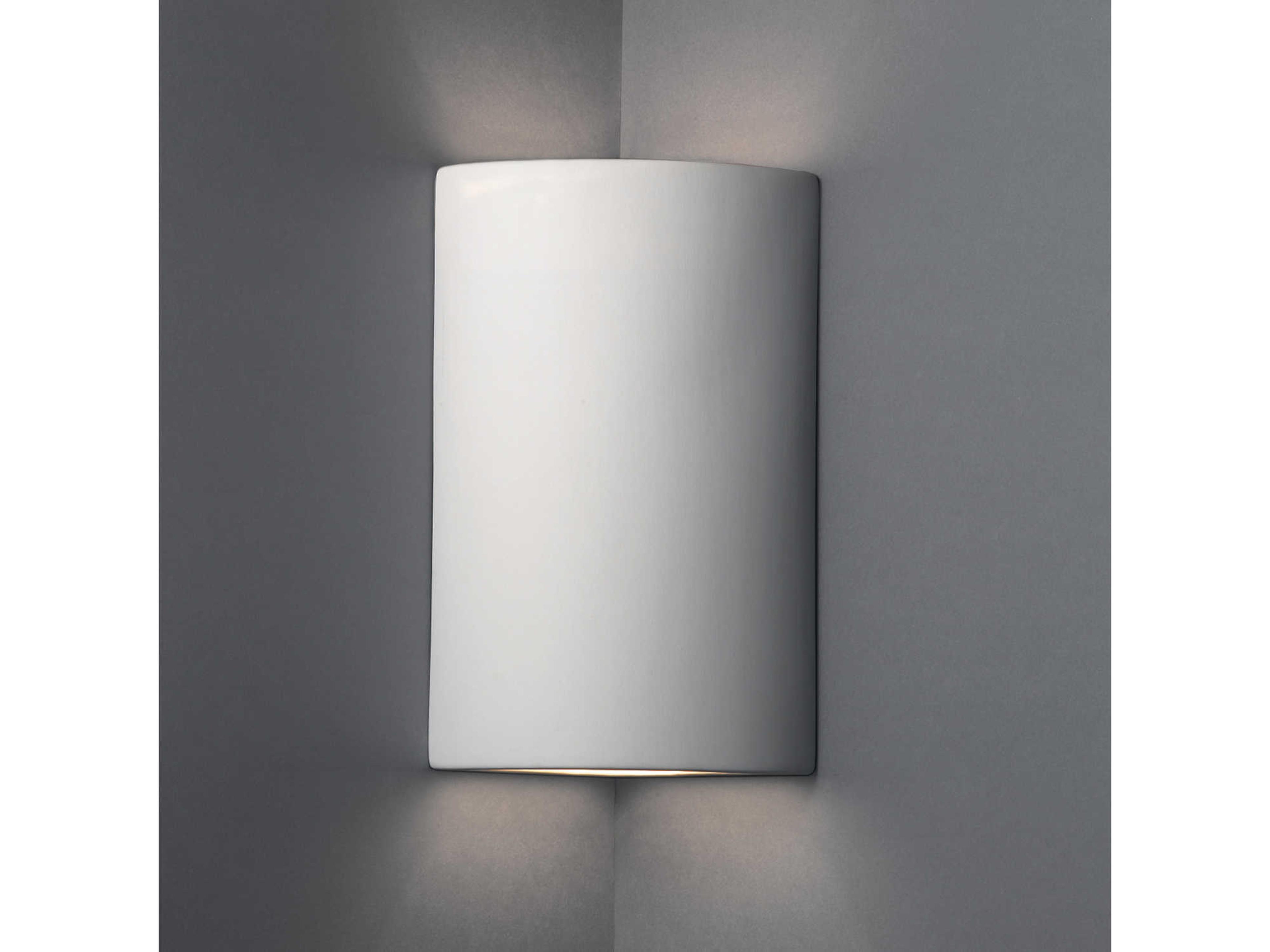 Justice Design Group Ambiance 1-Light White Wall Sconce