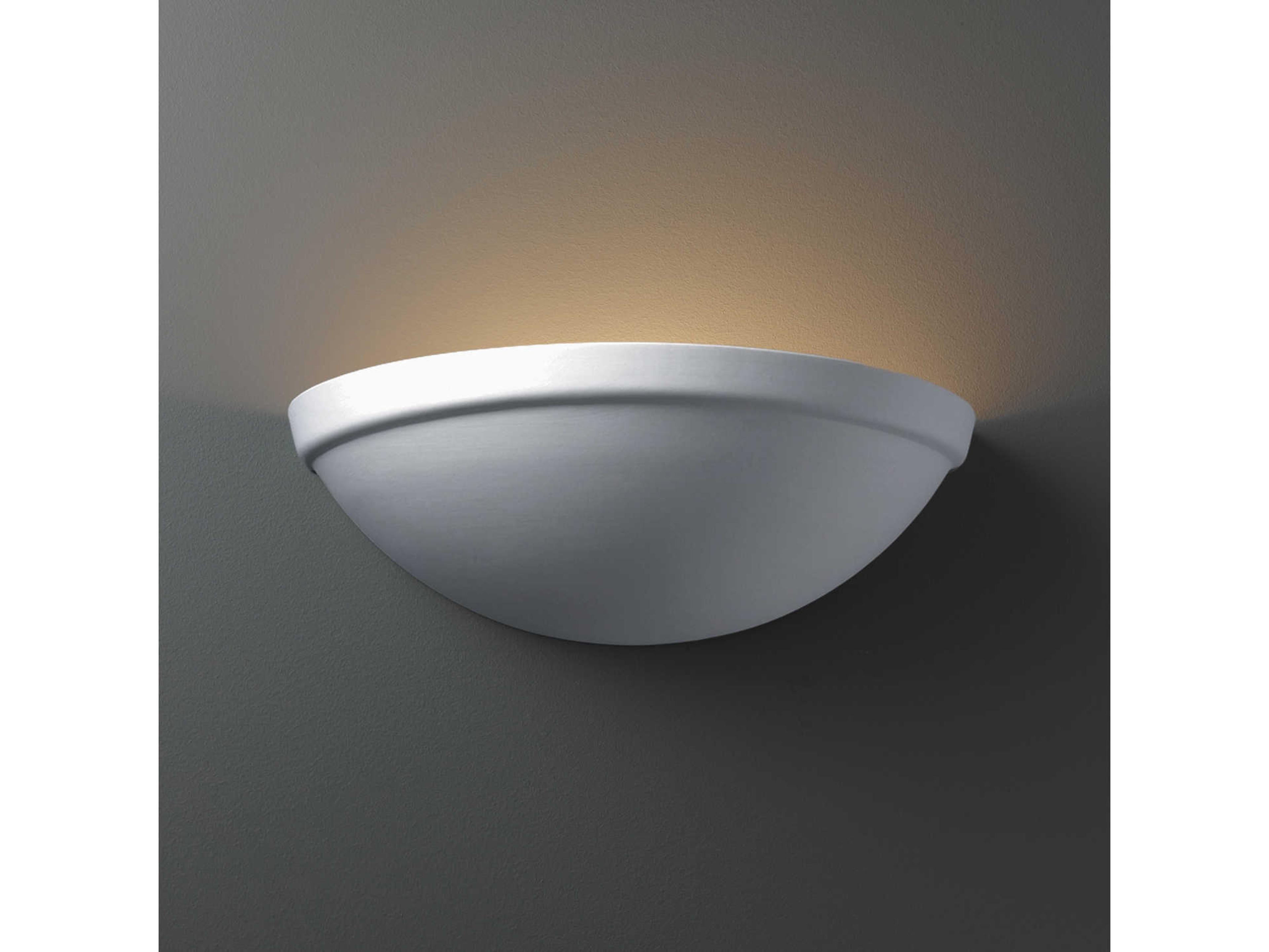 Justice Design Group Ambiance 1-Light White Wall Sconce