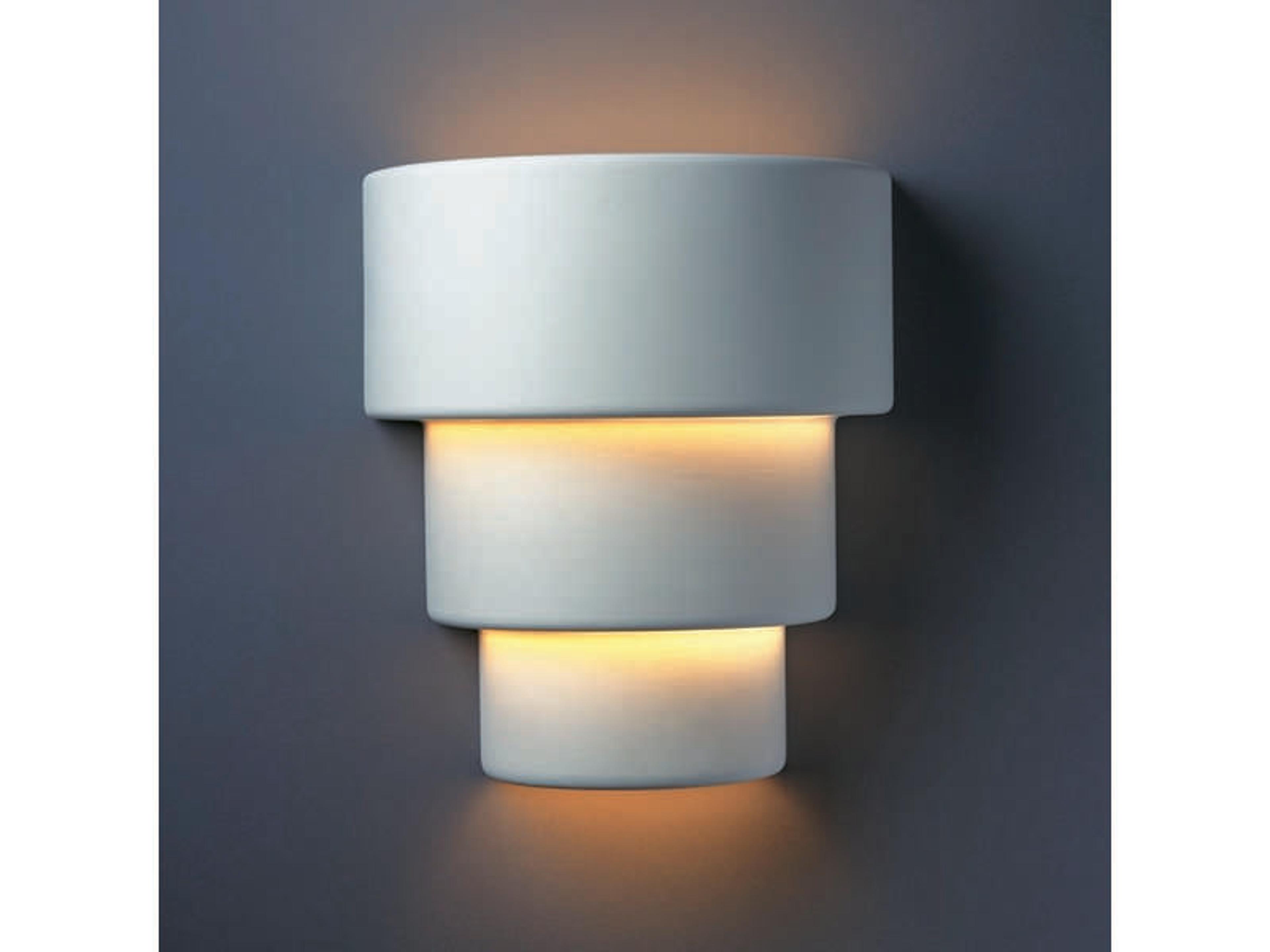 Justice Design Group Ambiance 2-Light White Wall Sconce
