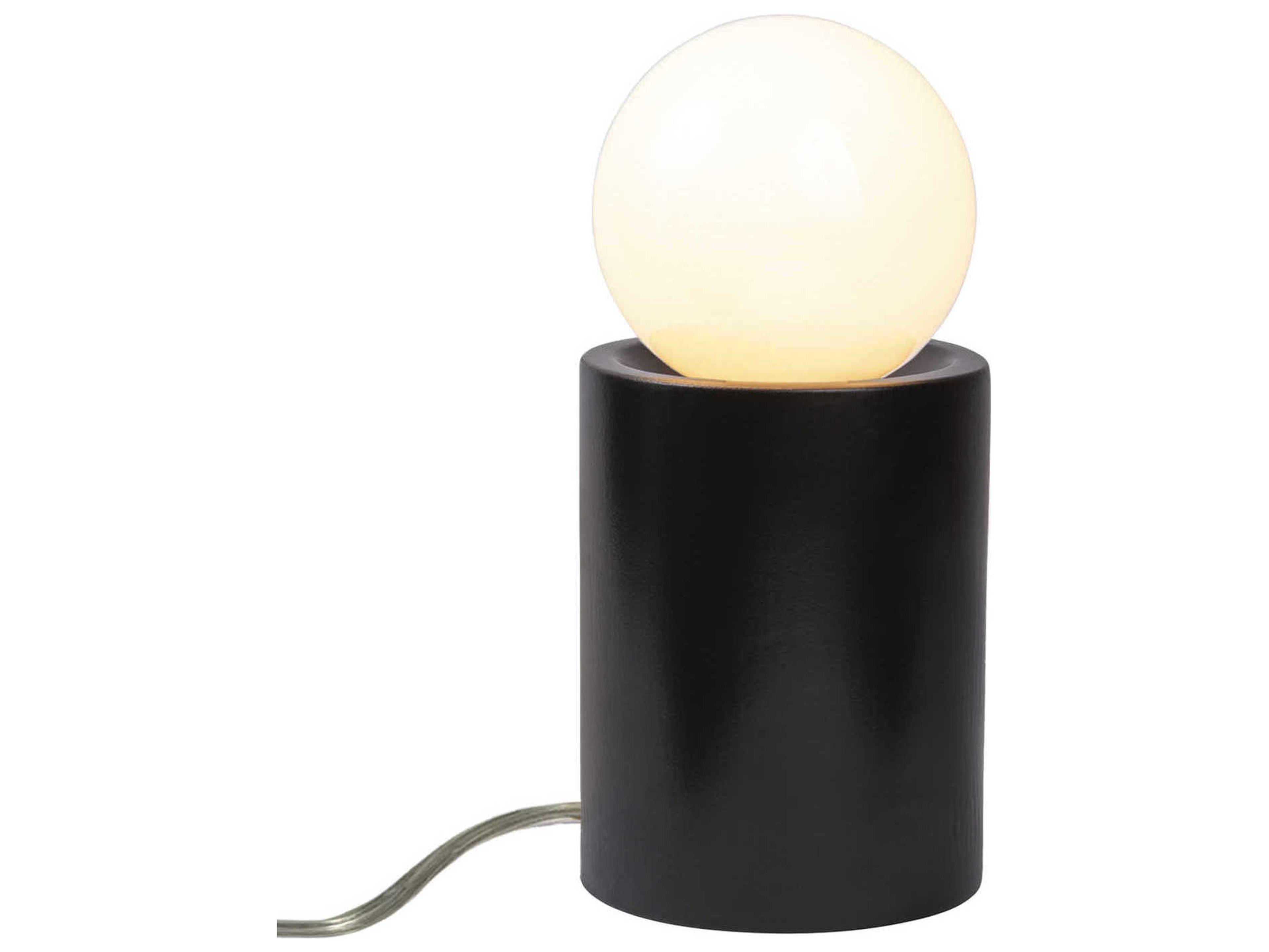 Justice Design Group Portable Pillar Gray Table Lamp