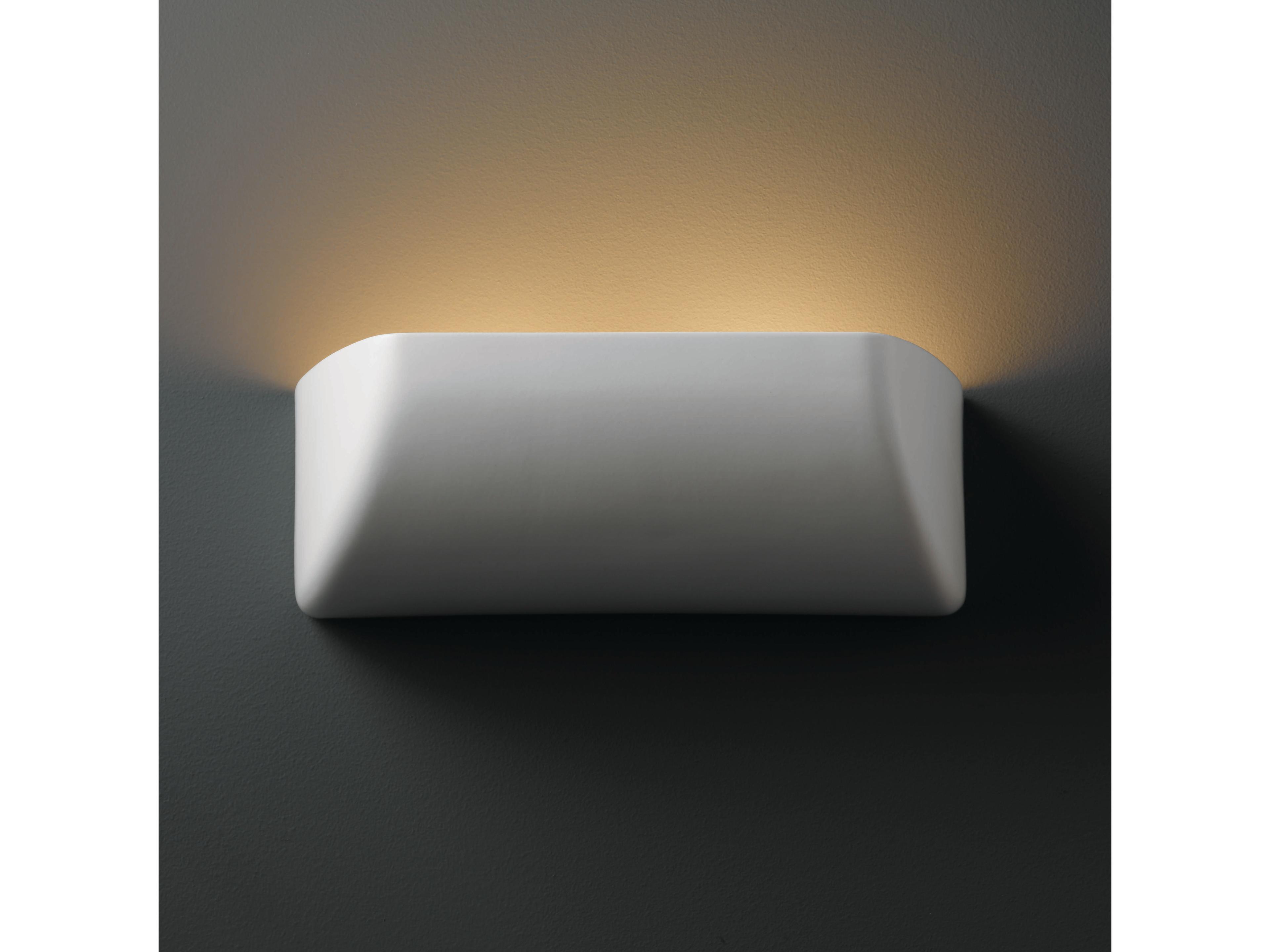 Justice Design Group Ambiance 2-Light White Wall Sconce