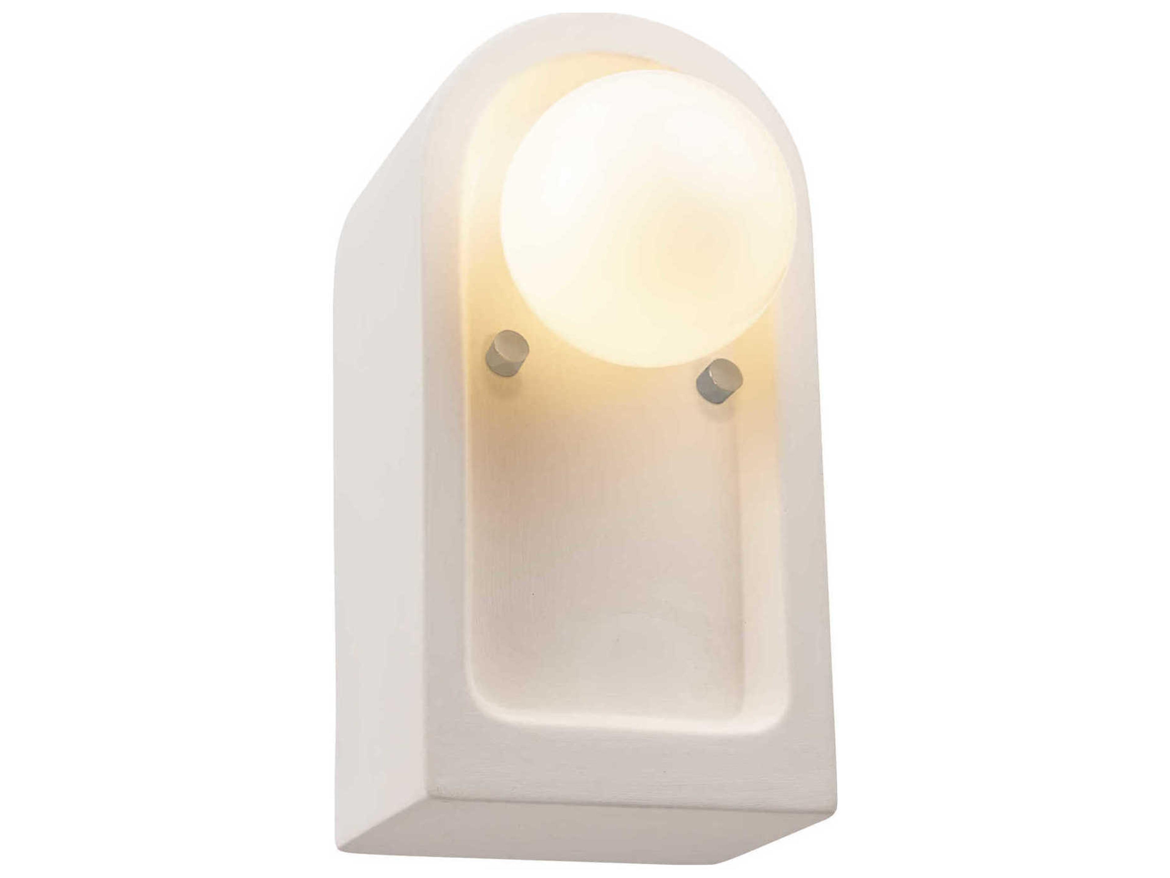Justice Design Group Ambiance 1-Light White Wall Sconce