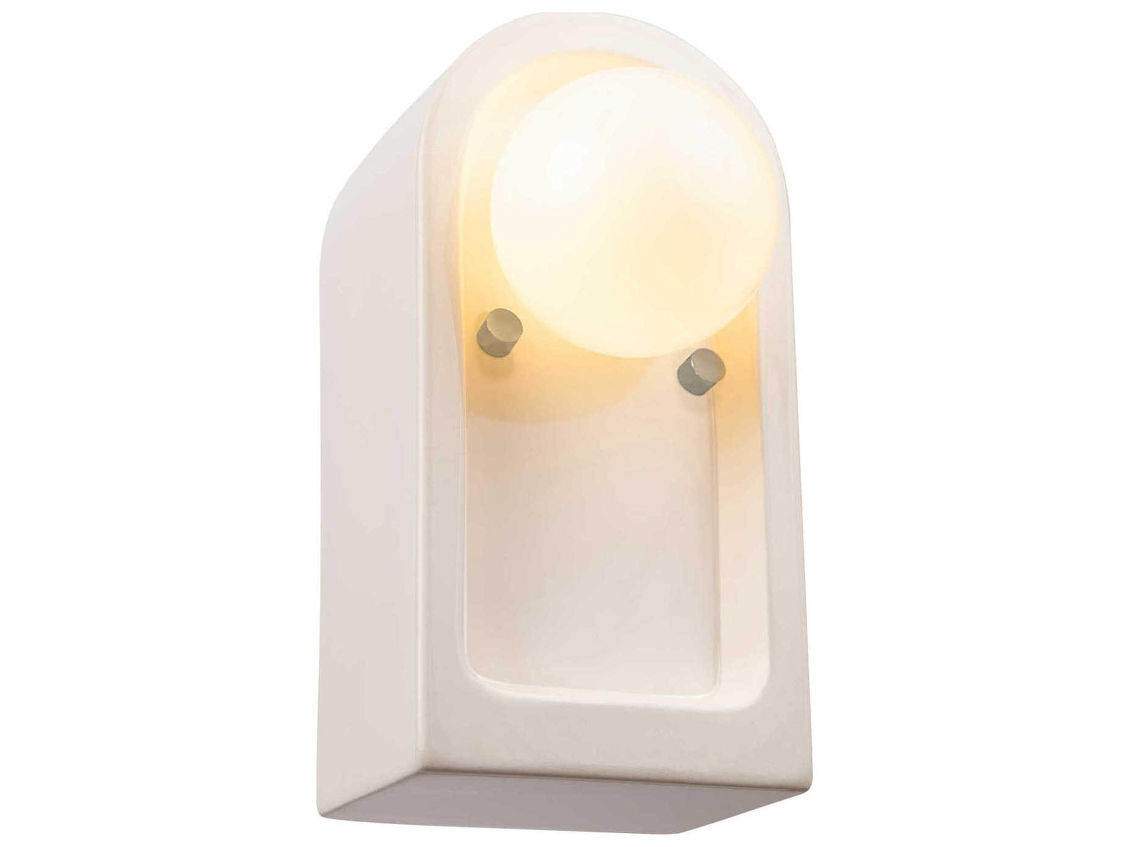 Justice Design Group Ambiance 1-Light White Wall Sconce