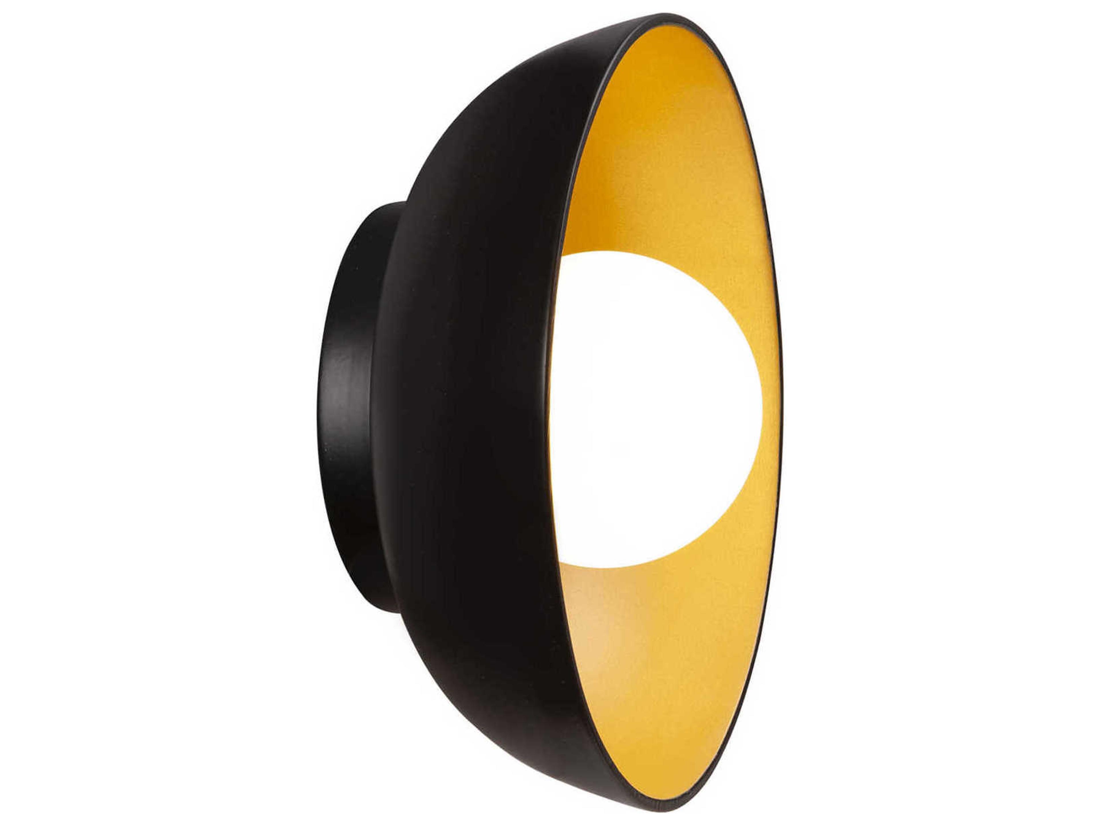 Ambiance 1-Light Black Glass LED Wall Sconce