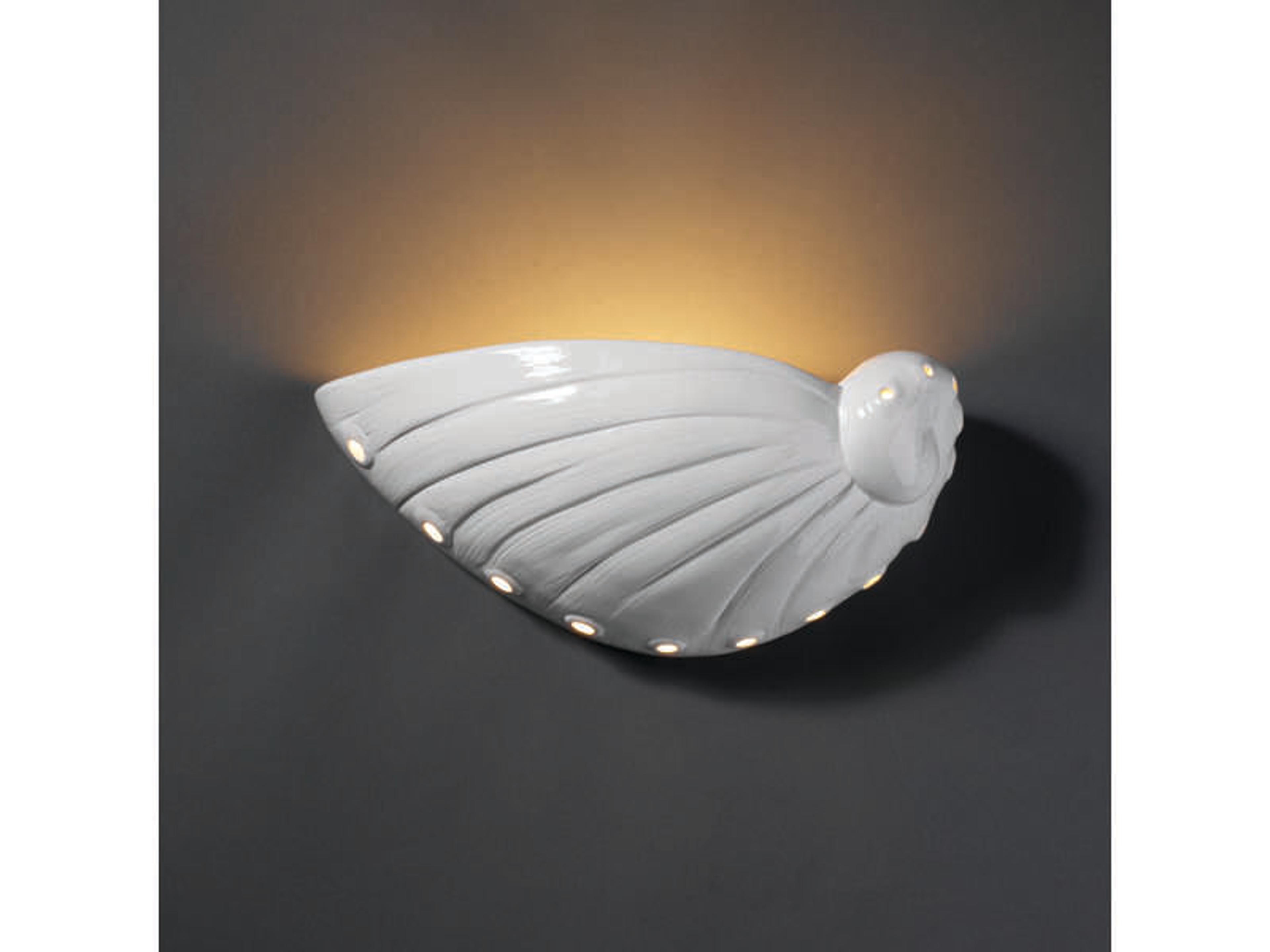 Justice Design Group Ambiance 1-Light White Wall Sconce