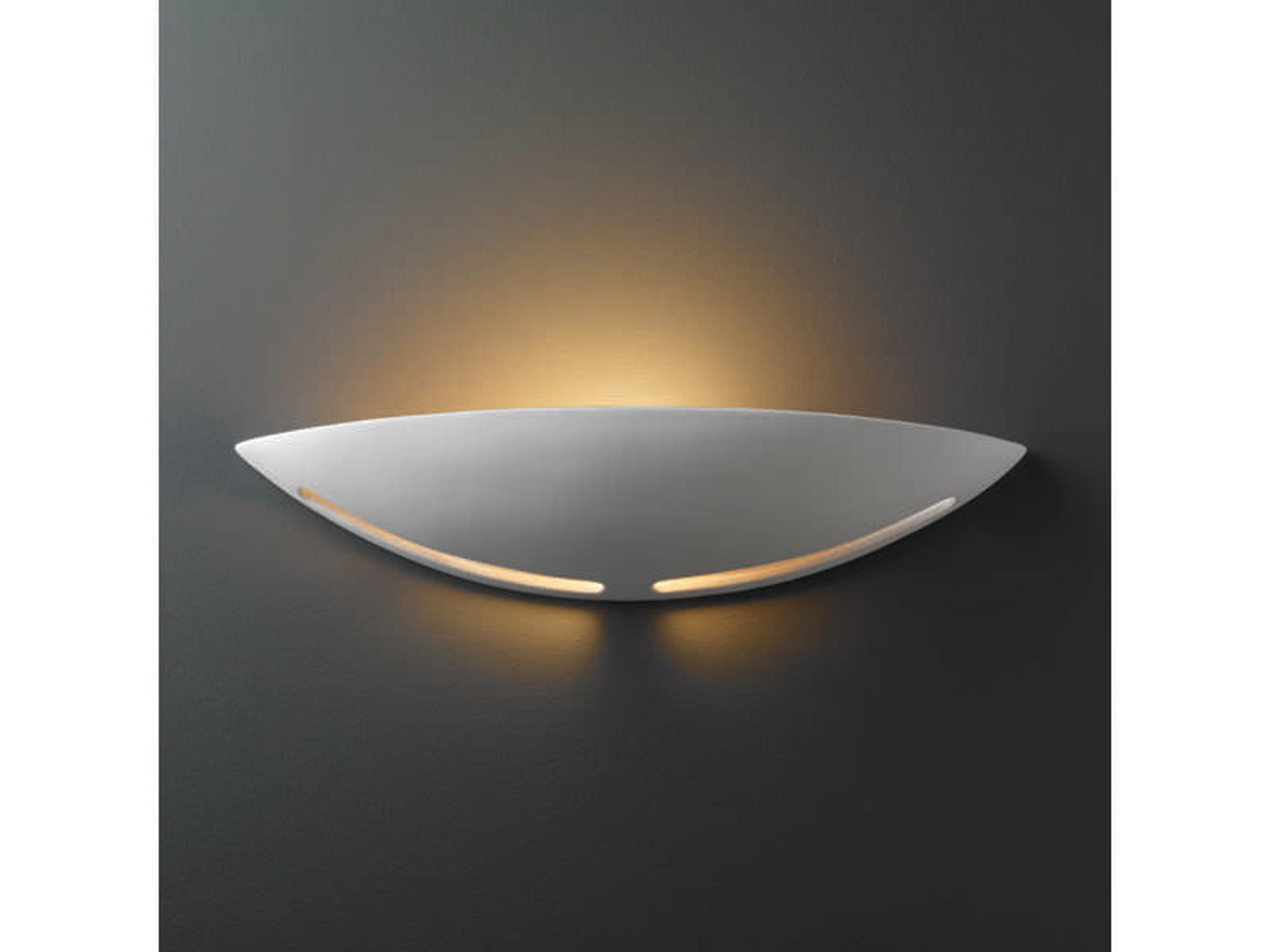 Justice Design Group Ambiance 1-Light White Wall Sconce