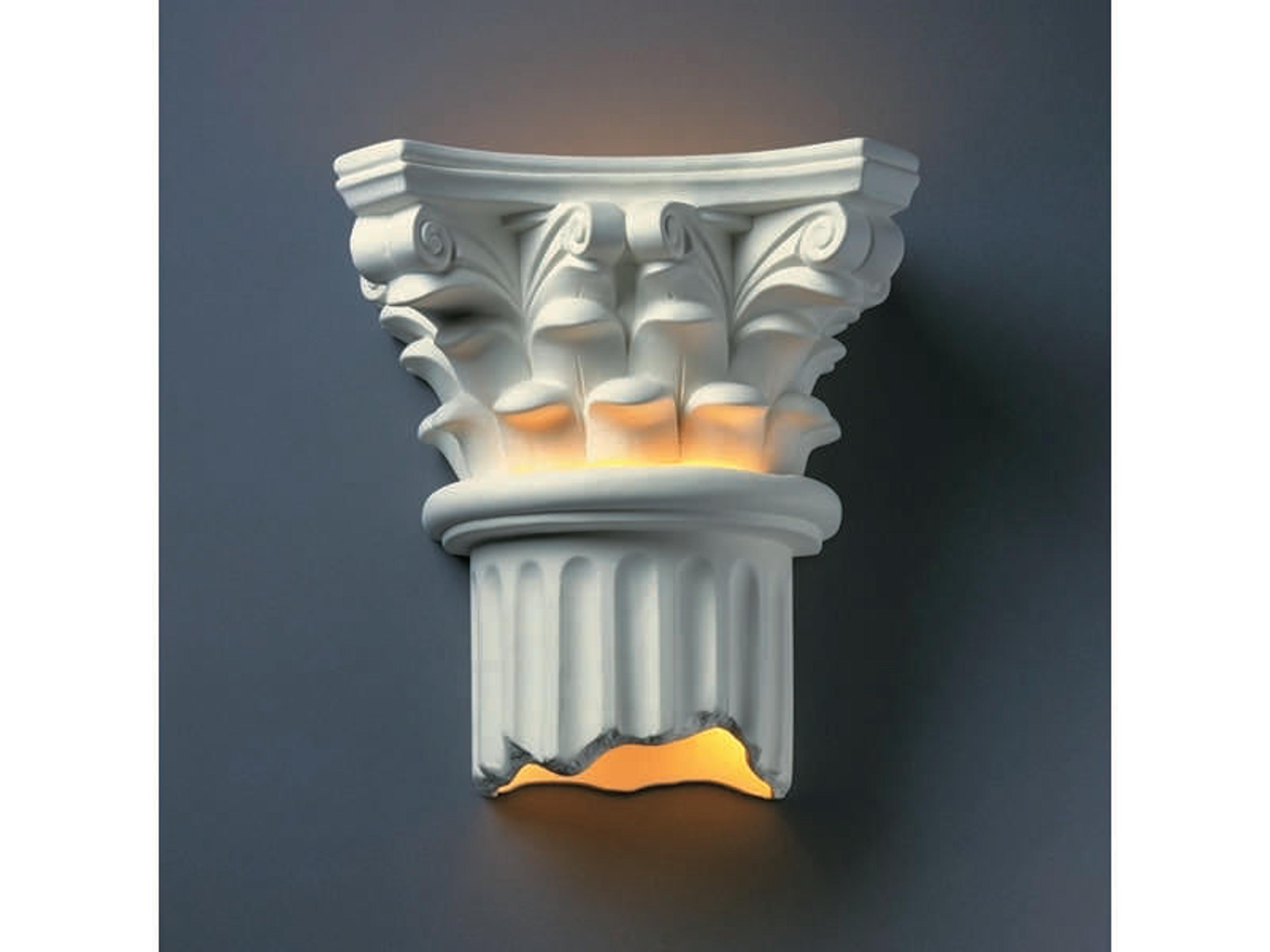 Justice Design Group Ambiance 2-Light White Wall Sconce