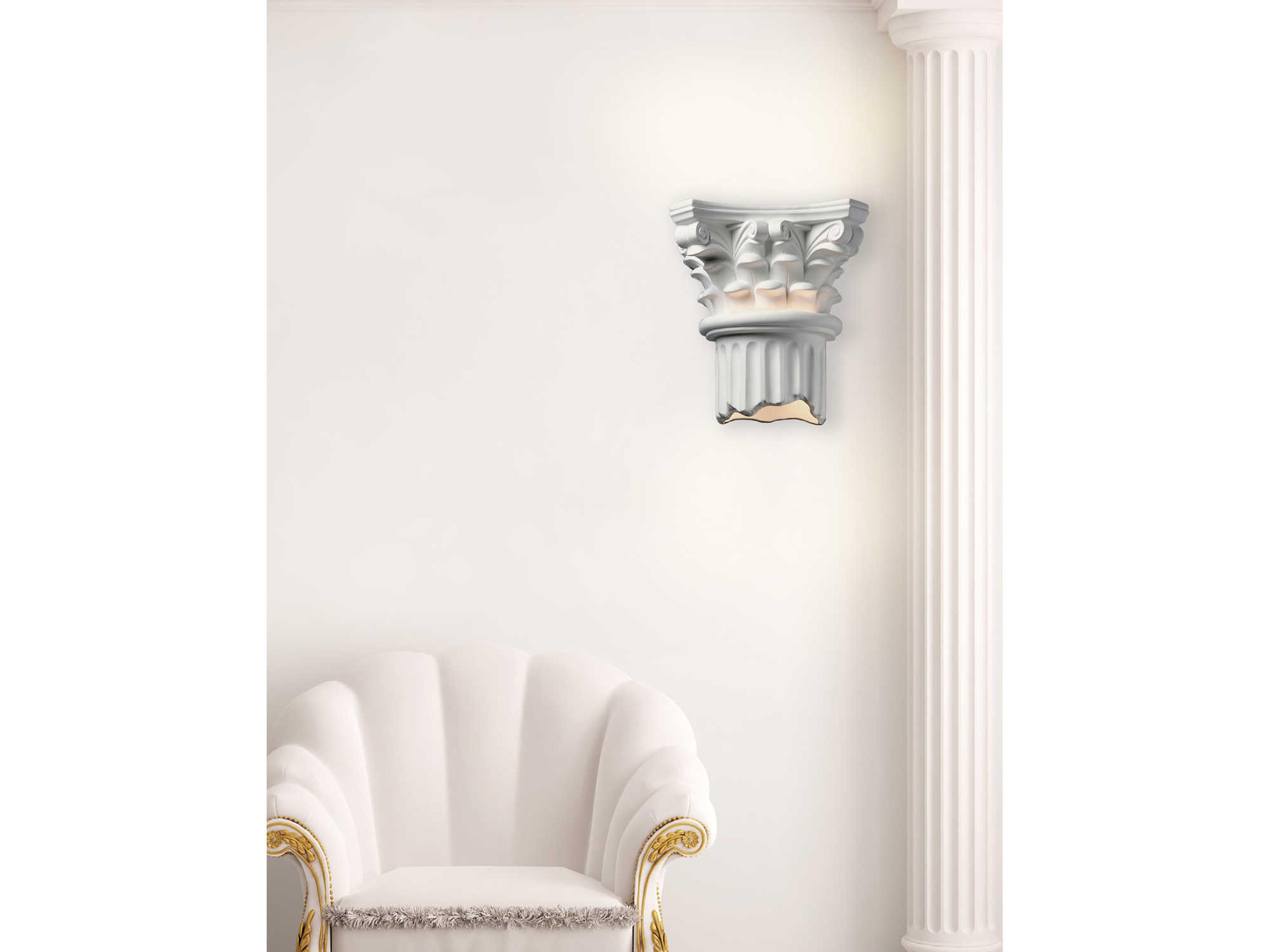 Justice Design Group Ambiance 2-Light White Wall Sconce