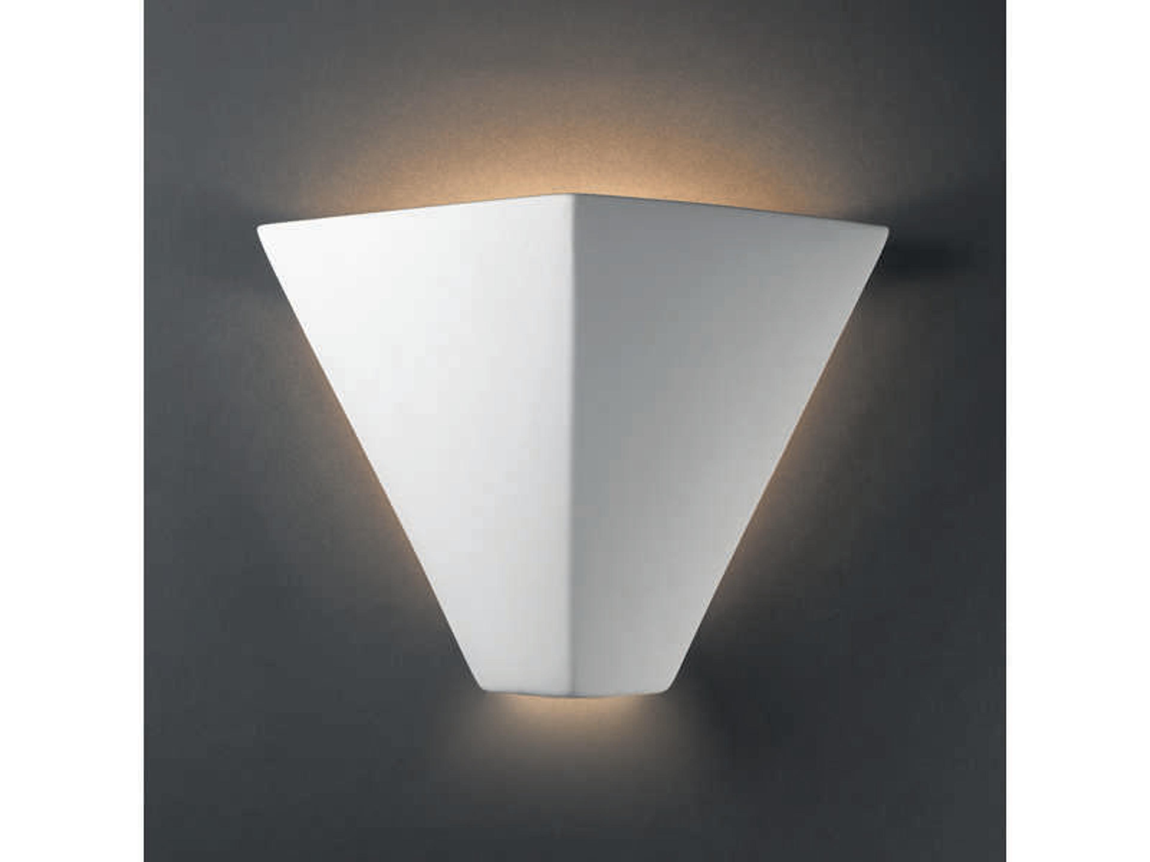 Justice Design Group Ambiance 1-Light White Wall Sconce