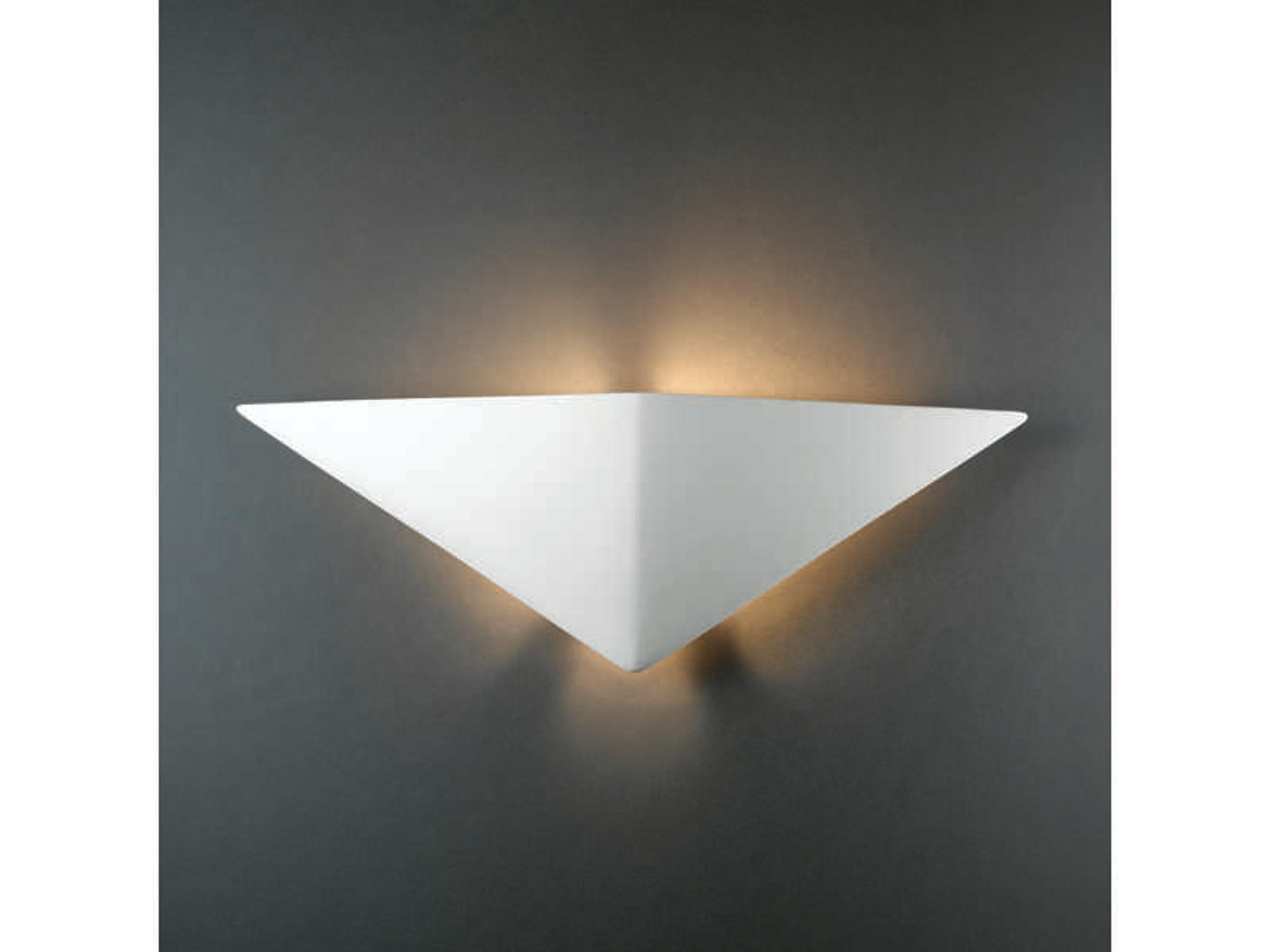 Justice Design Group Ambiance 1-Light White Wall Sconce
