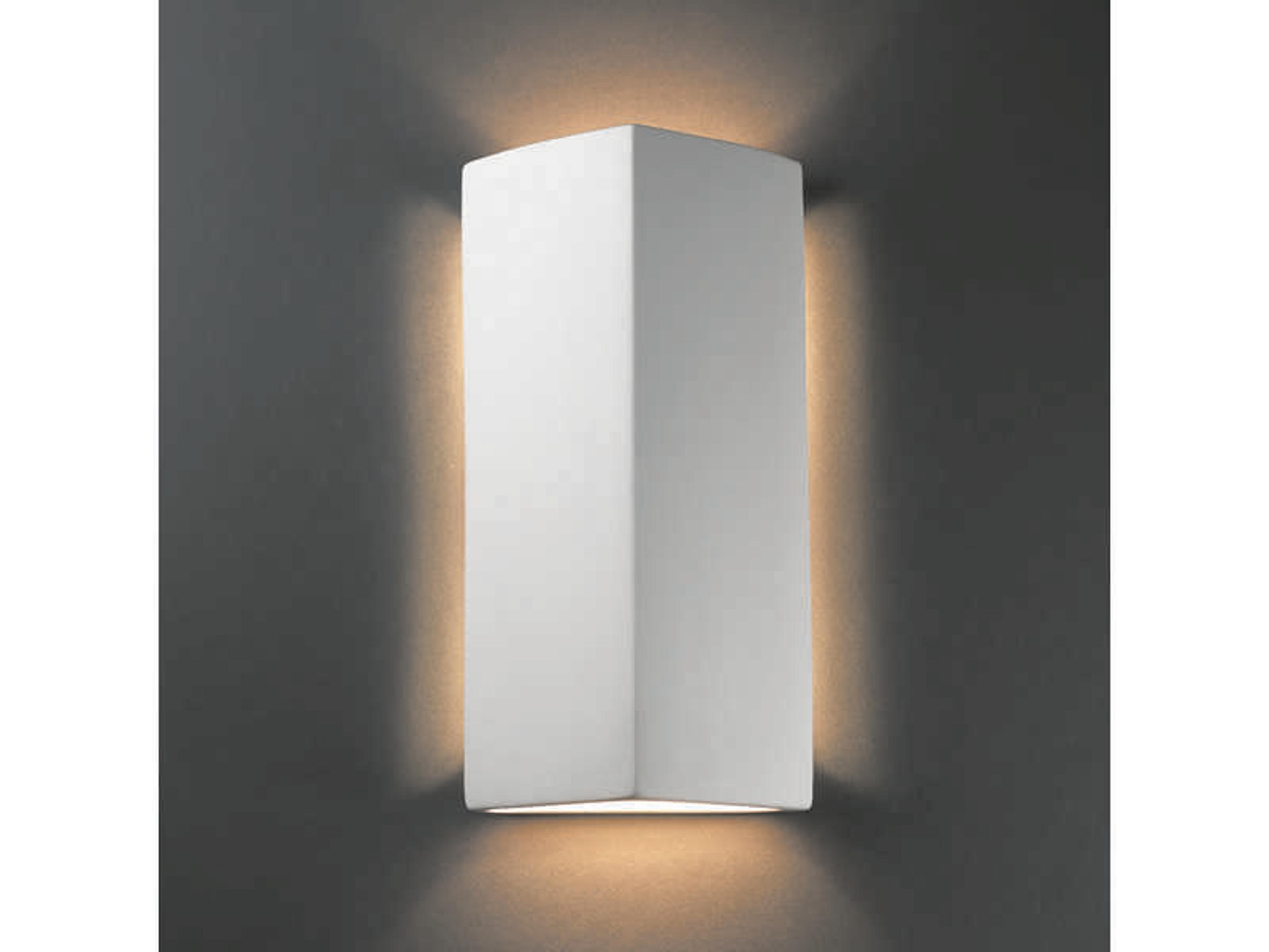 Justice Design Group Ambiance 2-Light White Wall Sconce