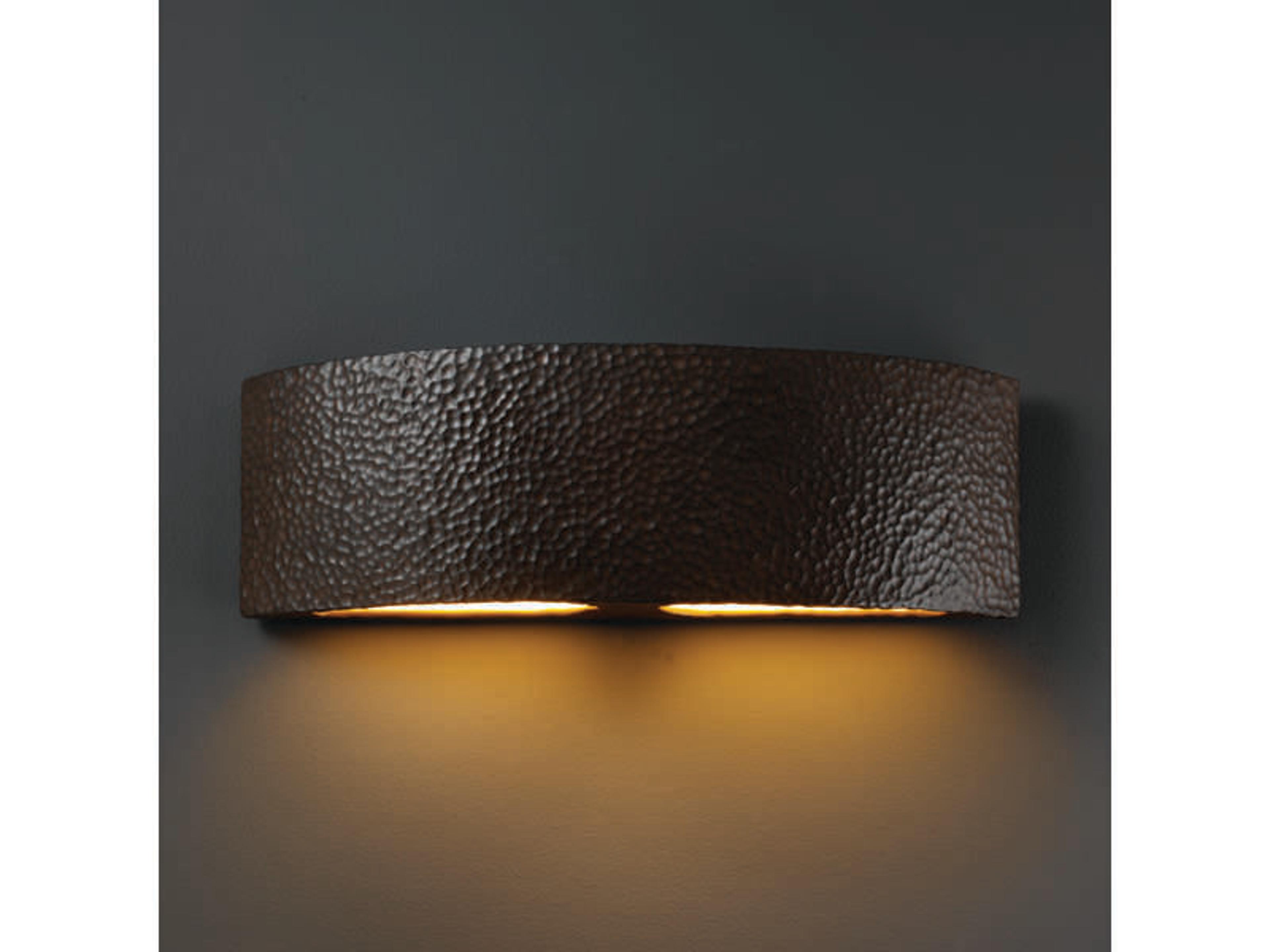 Justice Design Group Ambiance Arc 2 - Light Outdoor Wall Light (Closed Top)