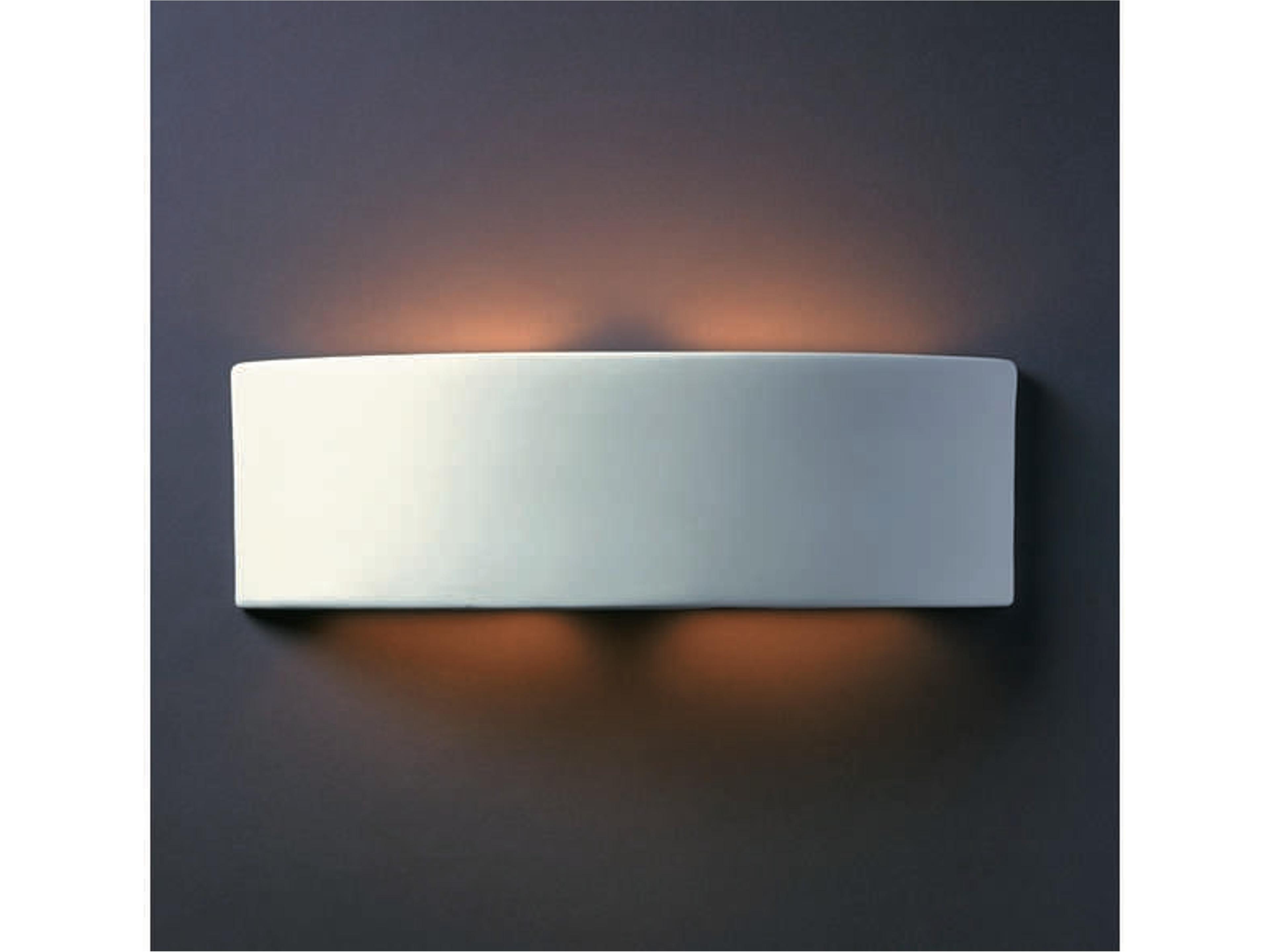 Justice Design Group Ambiance 2-Light White Wall Sconce