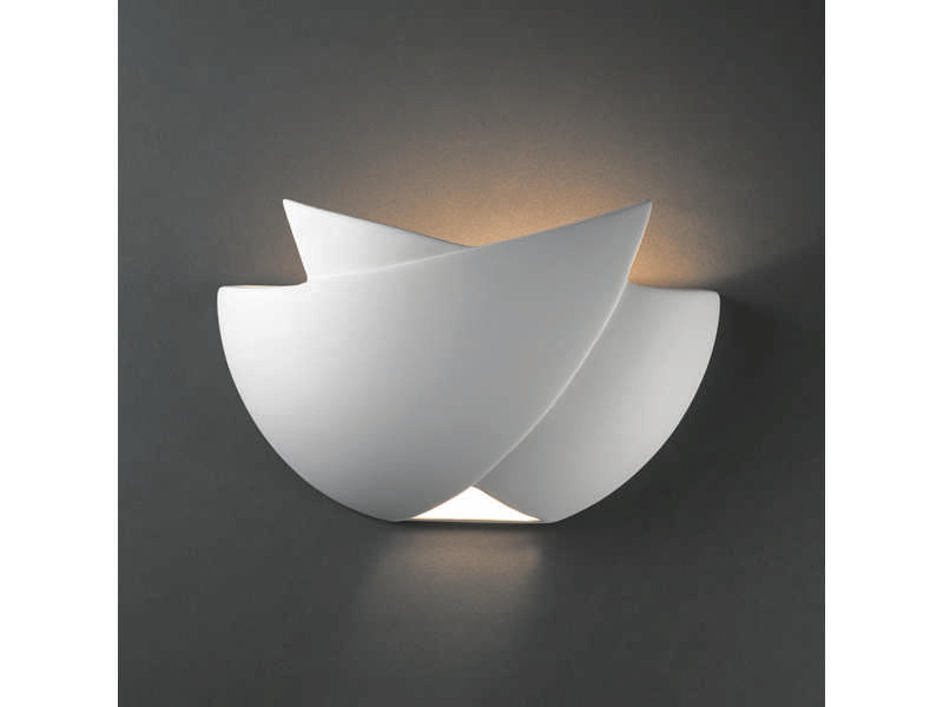 Justice Design Group Ambiance 1-Light White Wall Sconce