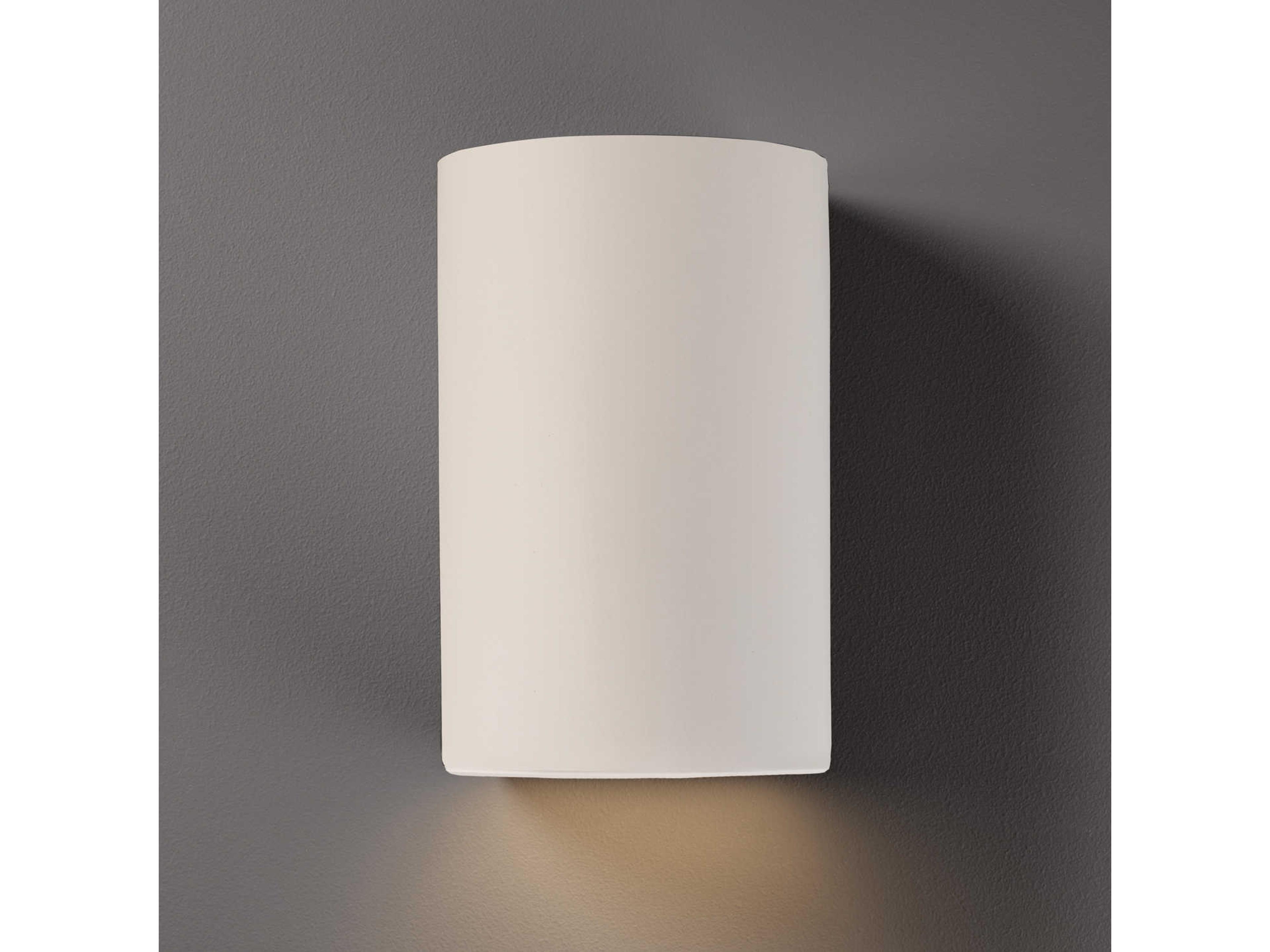Justice Design Group Ambiance 1-Light White Wall Sconce