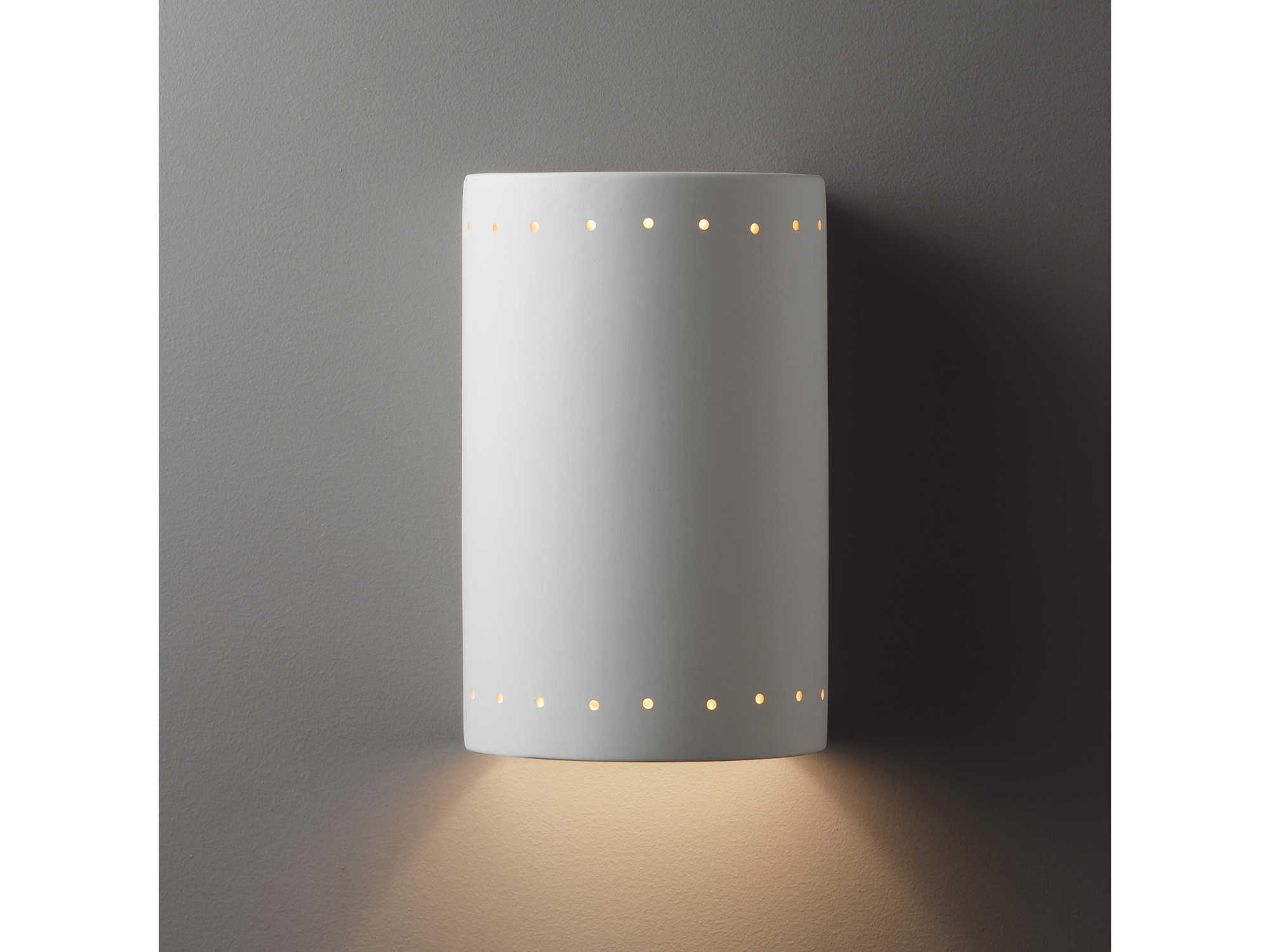Justice Design Group Ambiance 1-Light White Wall Sconce